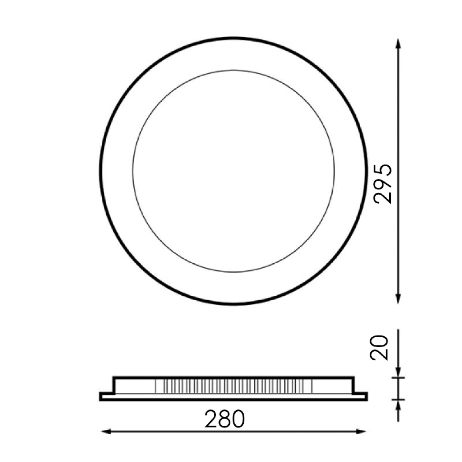 Panel Led Circular Empotrar Níquel Cct