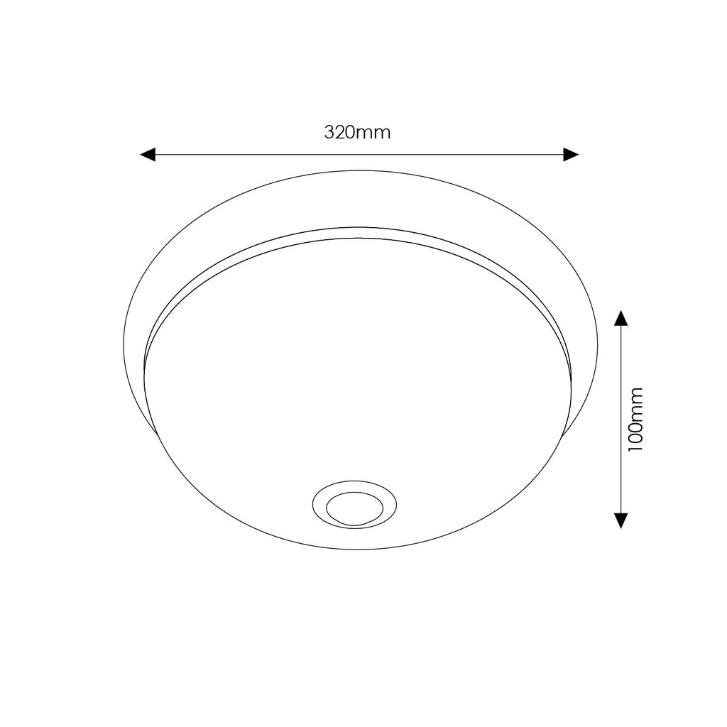 Plafón con Sensor de Movimiento Nantes - 2xE27 360°