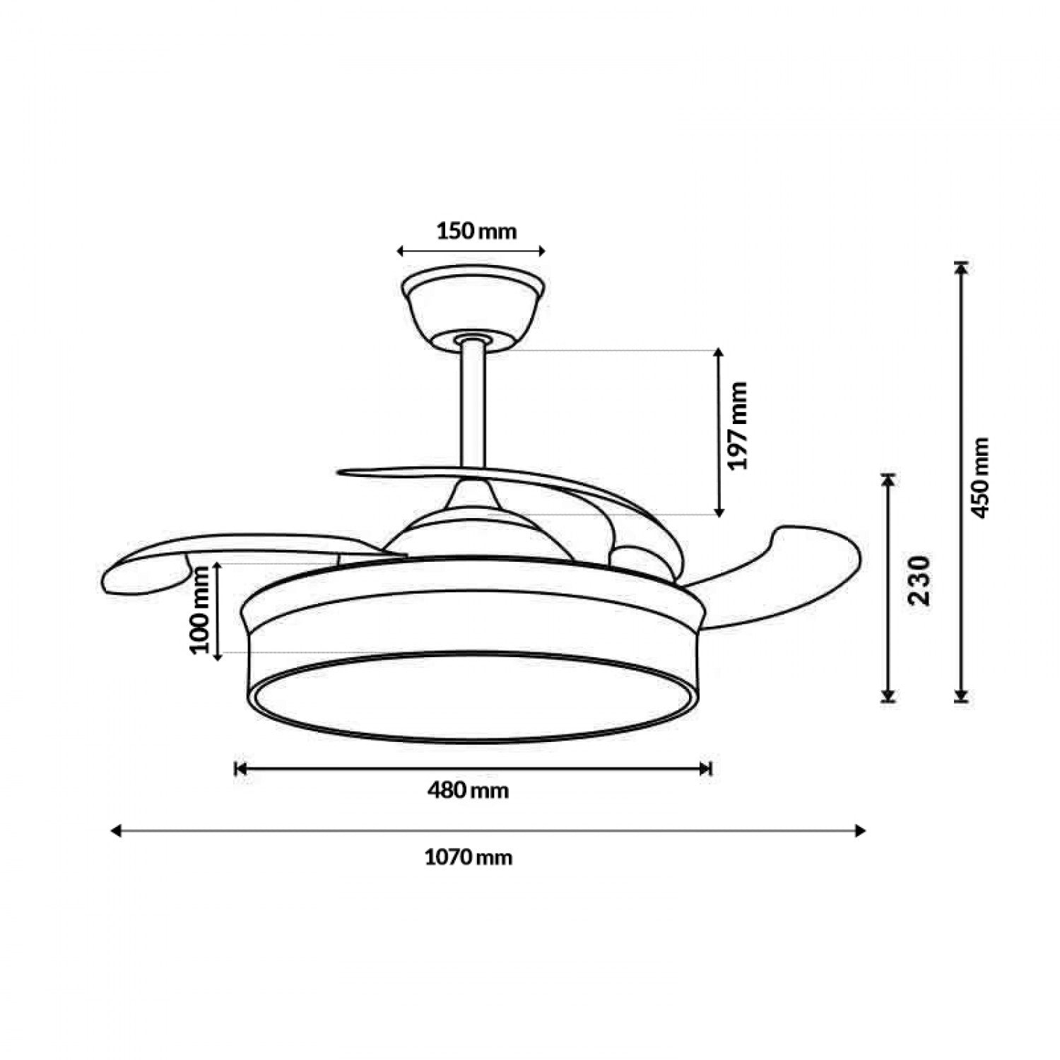 Ventilador de Techo LED Messe Nature DC ø107 cm — Acabado Haya Natural 6 Velocidades