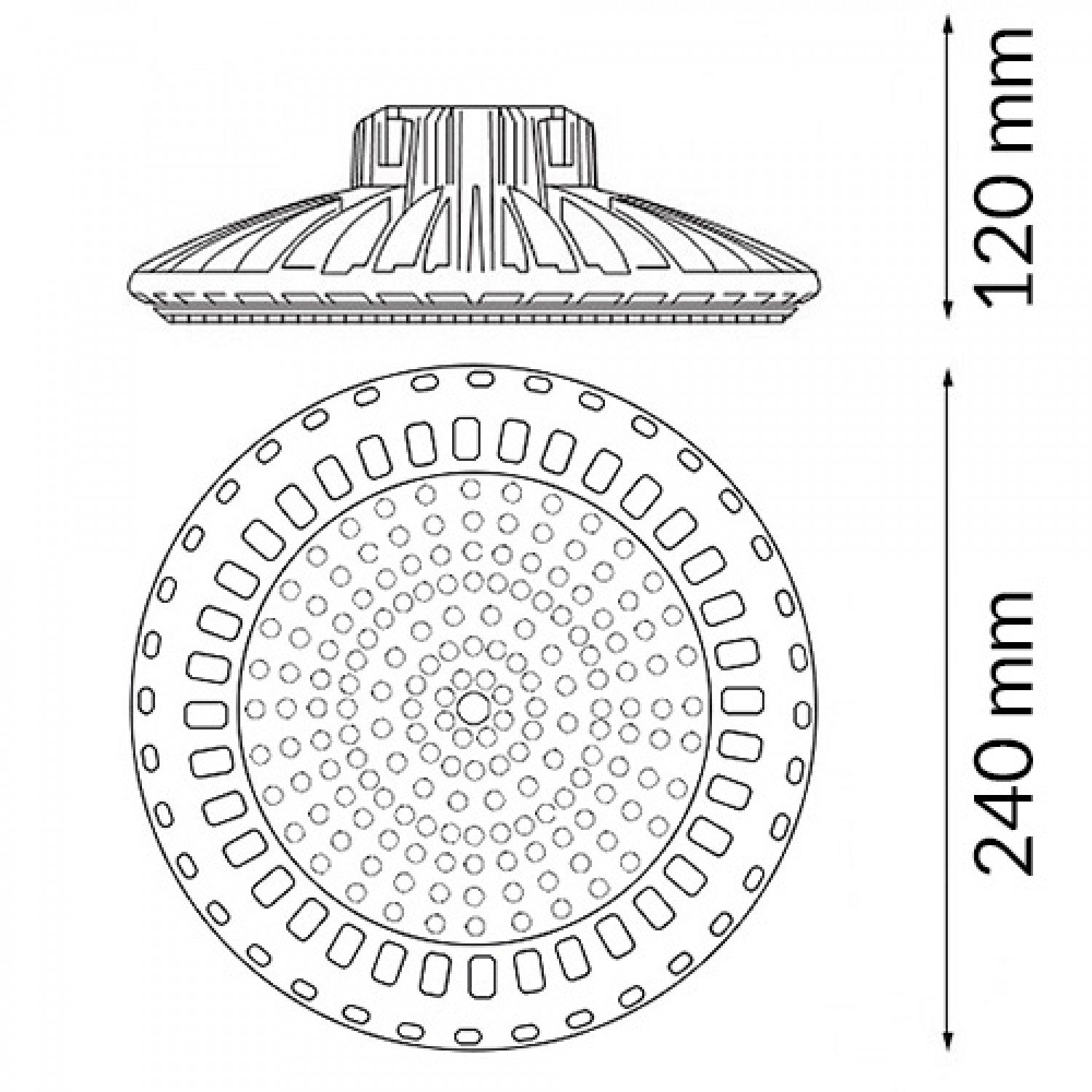 Campana Ufo Led Brand 120W 0-10V
