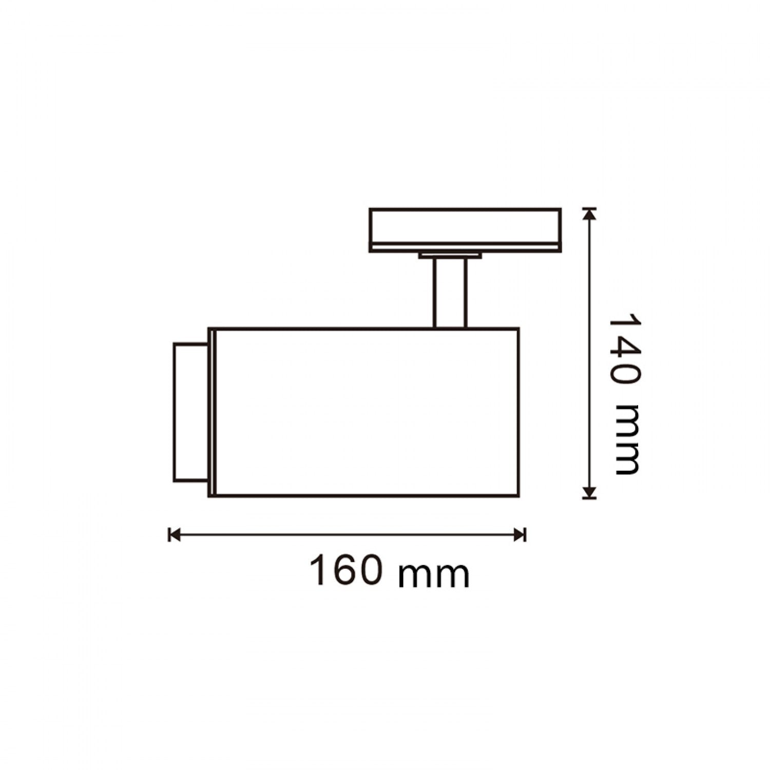 Foco Led Para Carril Bari 30W óptica Regulable Monofásico Cct