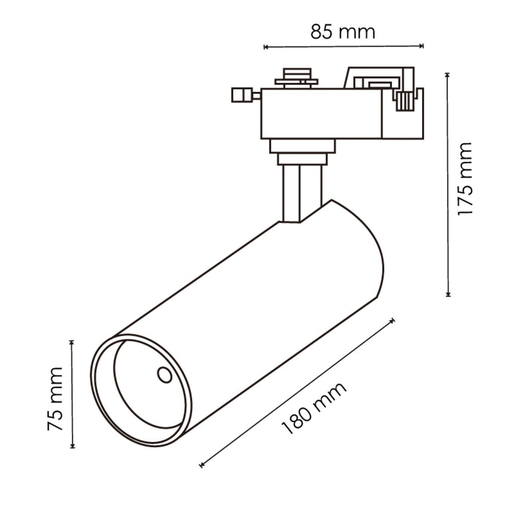 Foco LED Carril White Aras 30W - Iluminación Direccional 3CCT