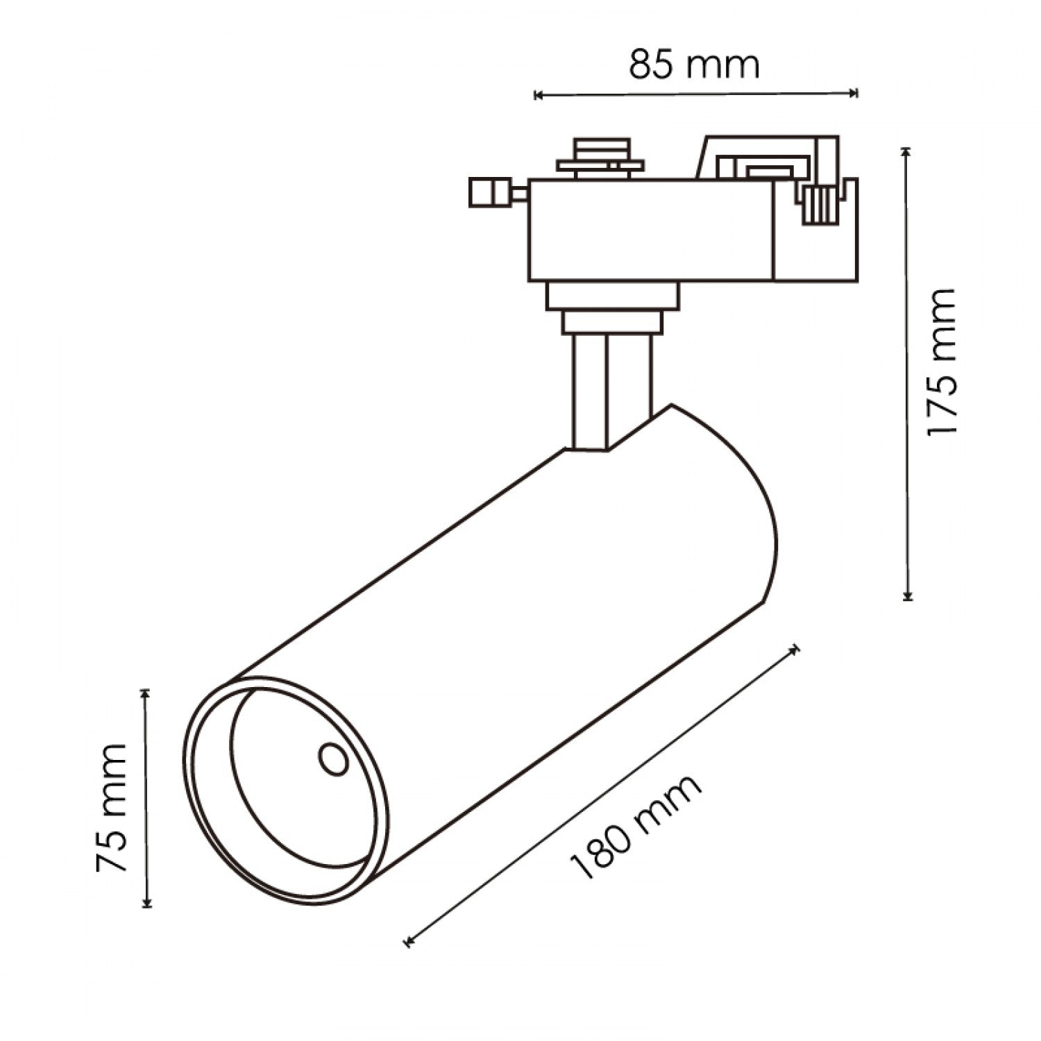 Foco Led Para Carril White Aras 30W Monofásico Cct