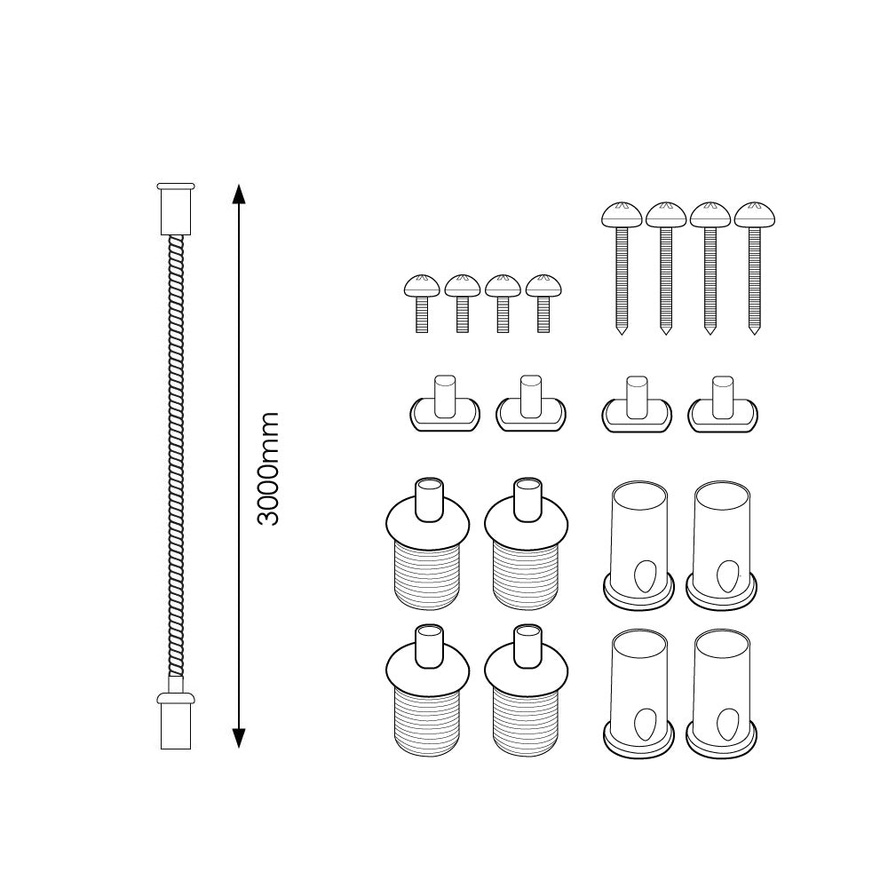 Colgadores Para Paneles LED - 1.5 Metros