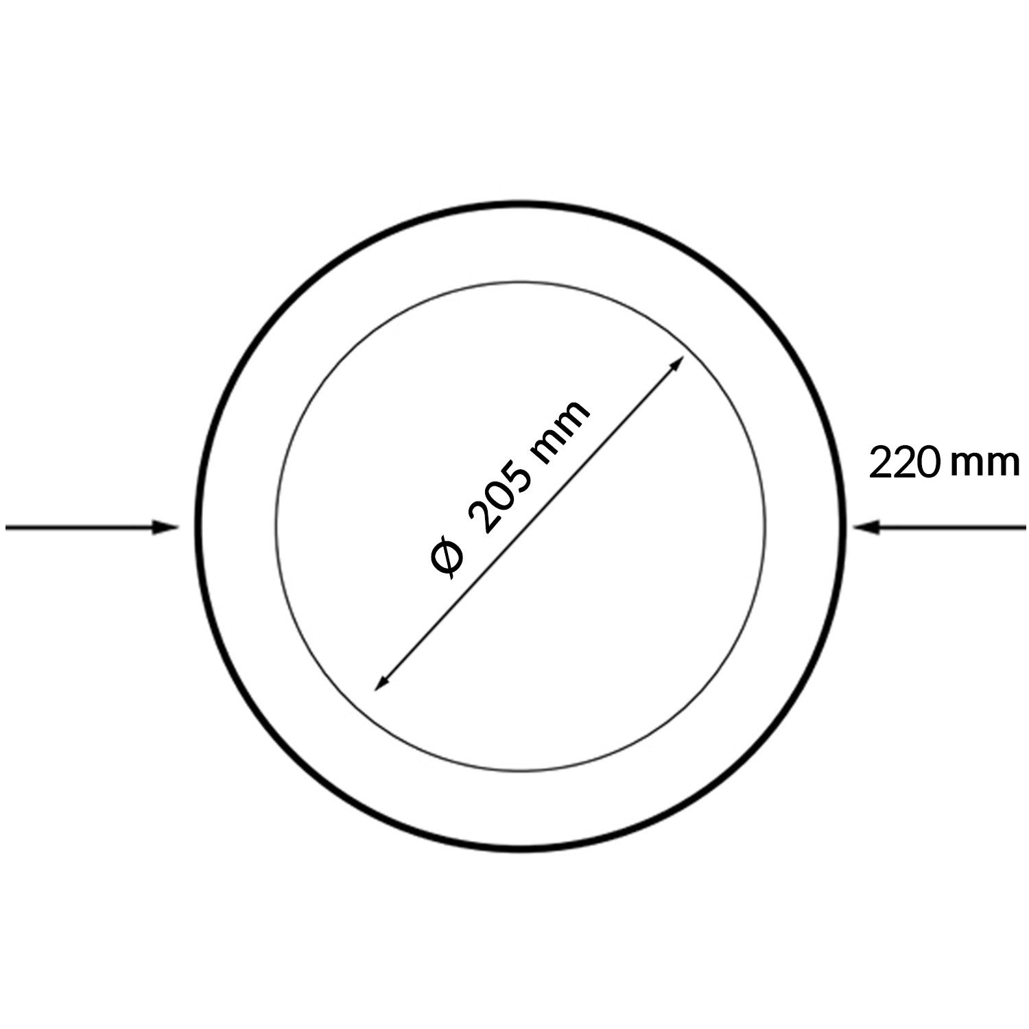 Panel Led Circular Empotrar Serie Slim