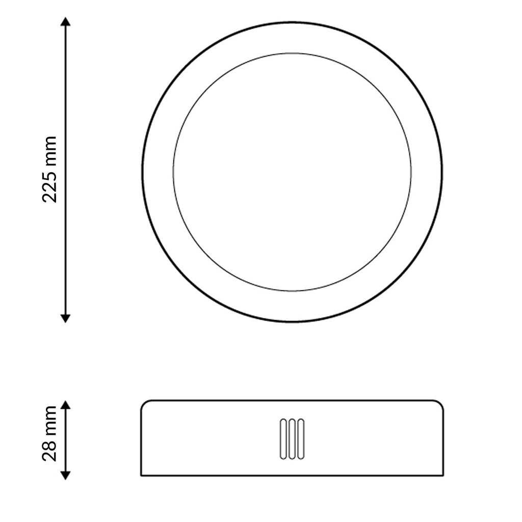 Panel de Superficie Negro Circular Cct