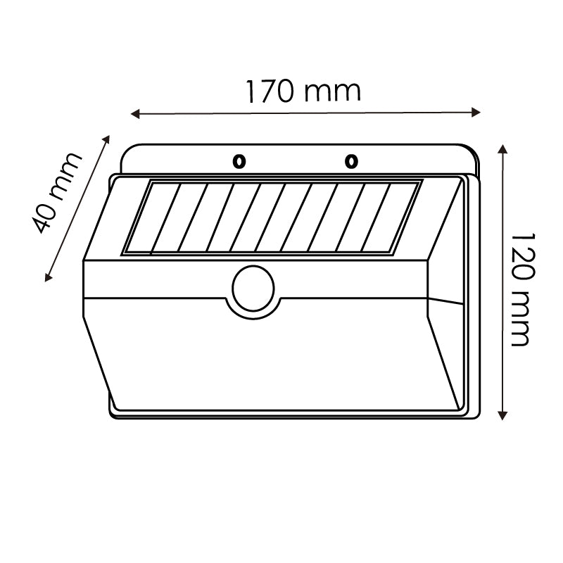 Aplique Led Solar Sun Con Sensor Movimiento