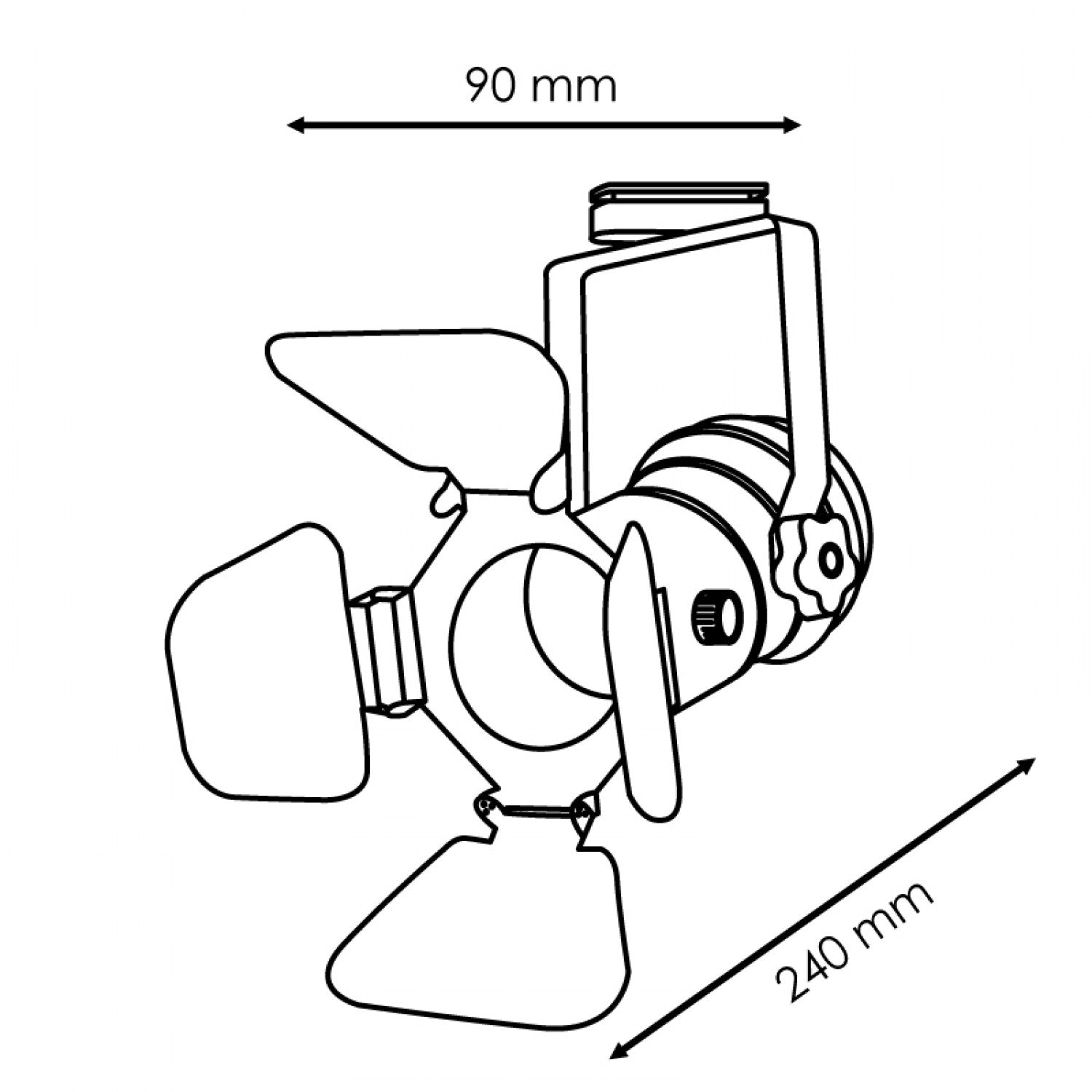 Foco Portalámparas Gu10 Para Carril Movie Monofásico