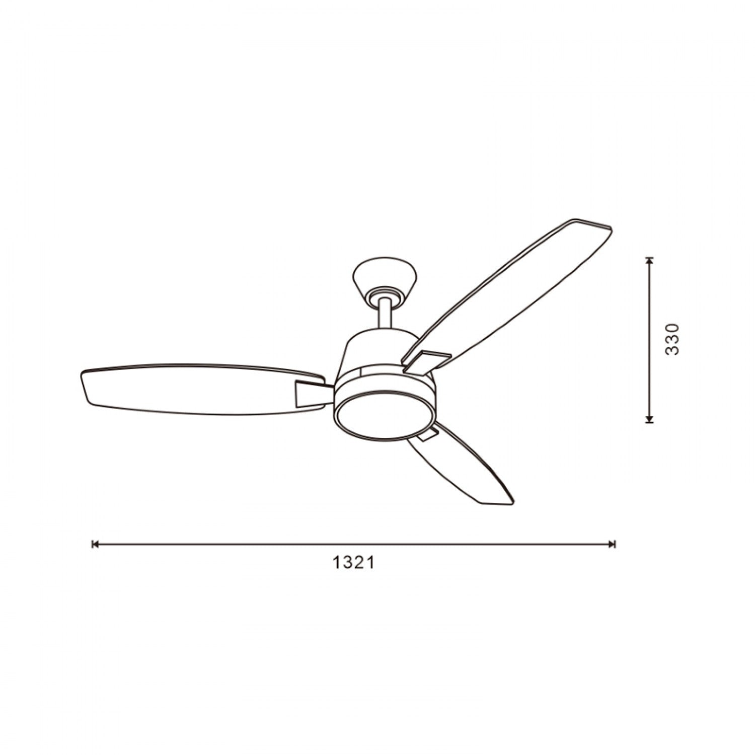 Ventilador de Techo LED White Bass DC ø132 cm — 4 Aspas Blanco Total Regulable 6 Velocidades