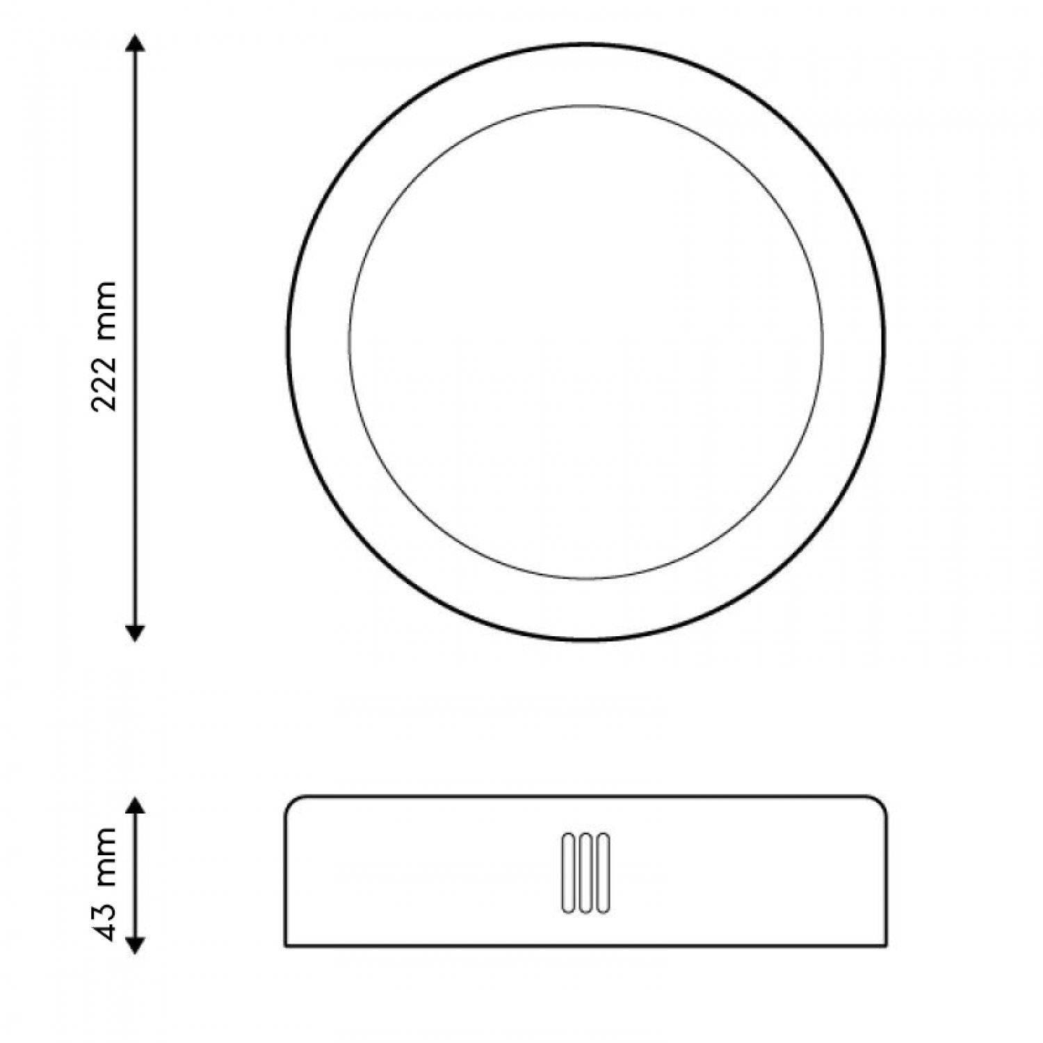 Panel de Superficie Circular Serie Sensor Light 18W