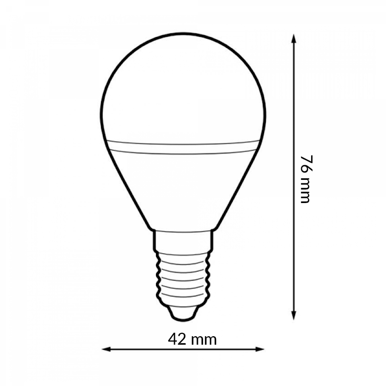 Bombilla Led E14 G45 7W