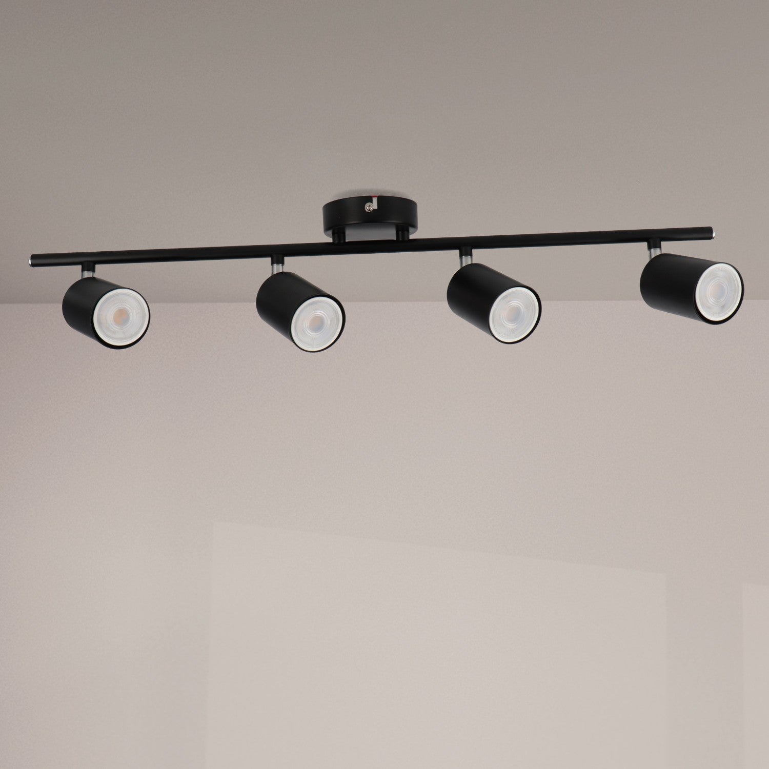 Lámpara de Techo Serie Black 4 Focos Gu10