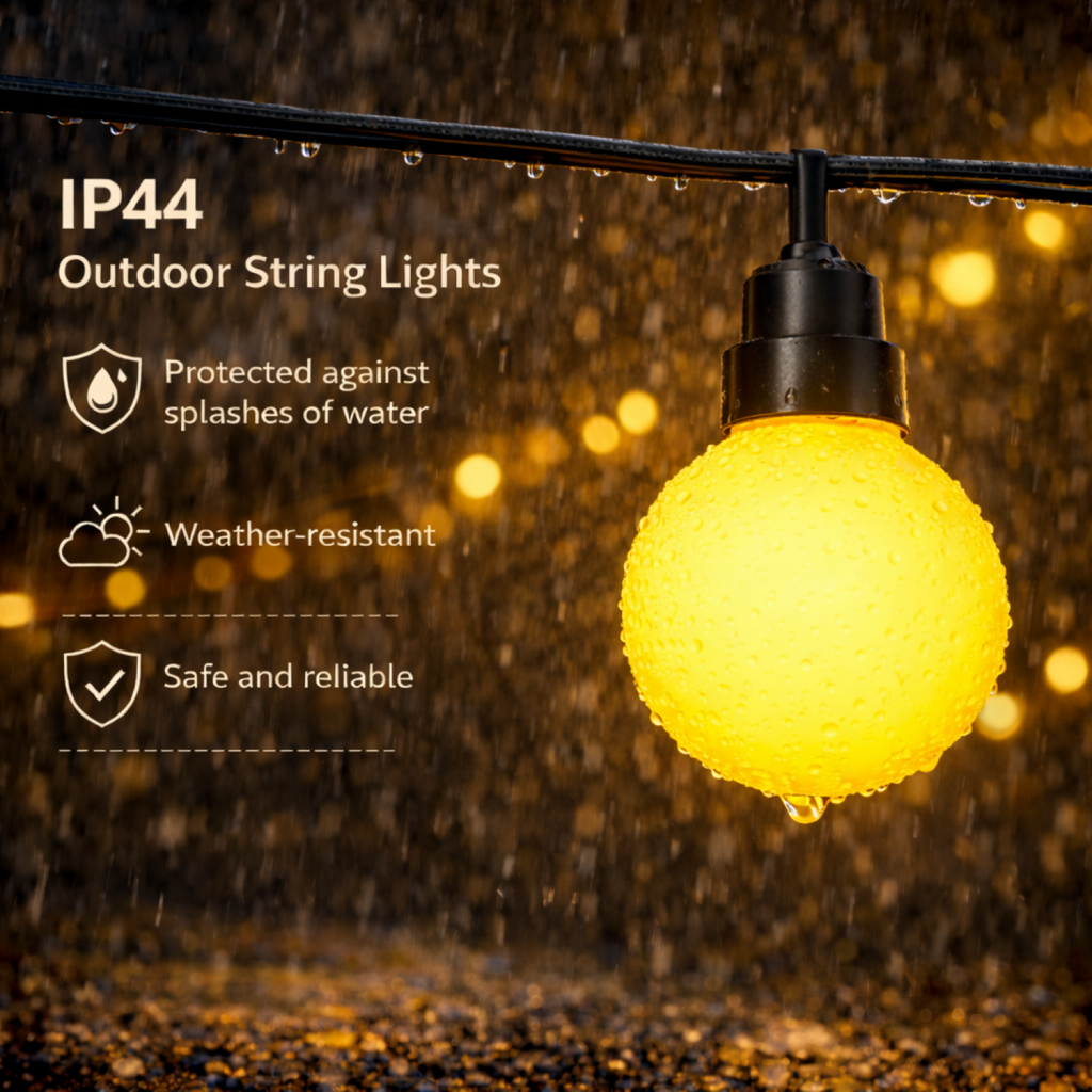 Guirnalda de 10 Bombillas 6,5M Exterior IP44 Cable Eléctrico RGBW