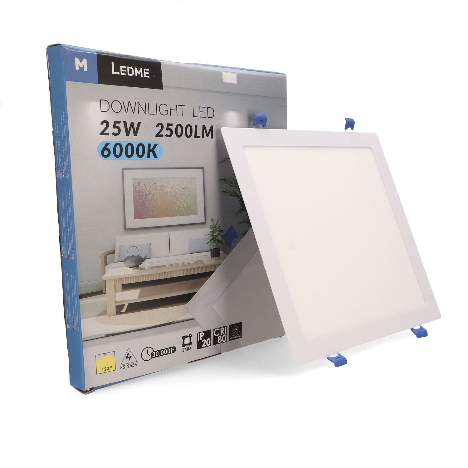 Panel Led Cuadrado  Empotrar Serie Slim