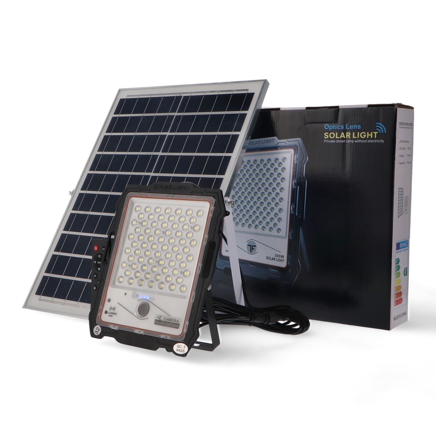 Foco Proyector Led Solar Con Cámara Jeff 200W - Dsc