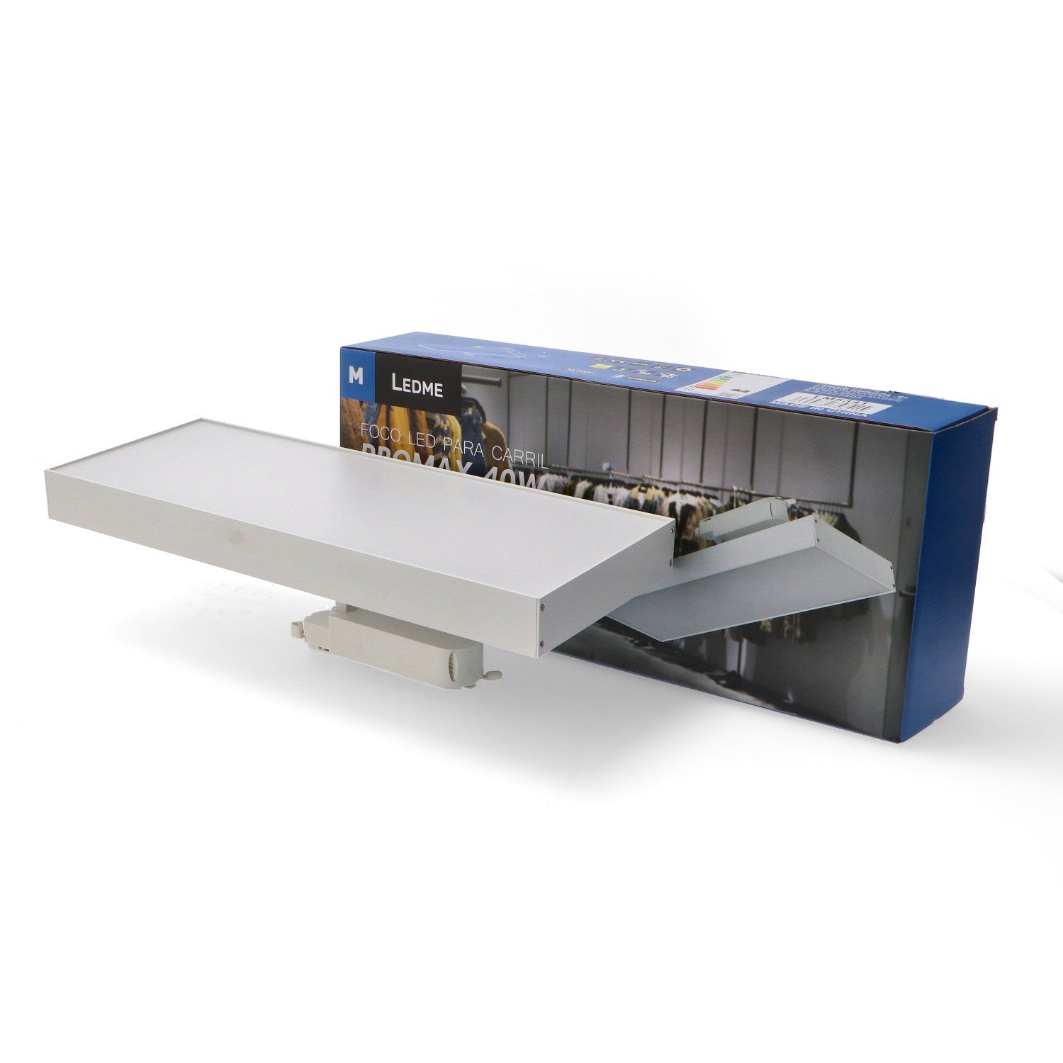 Foco Led Para Carril Promax Blanco 40W Monofásico - Dsc