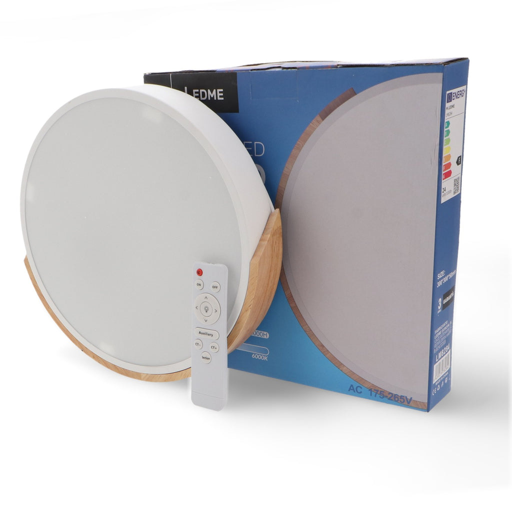 Plafon Led Wood Round 24W