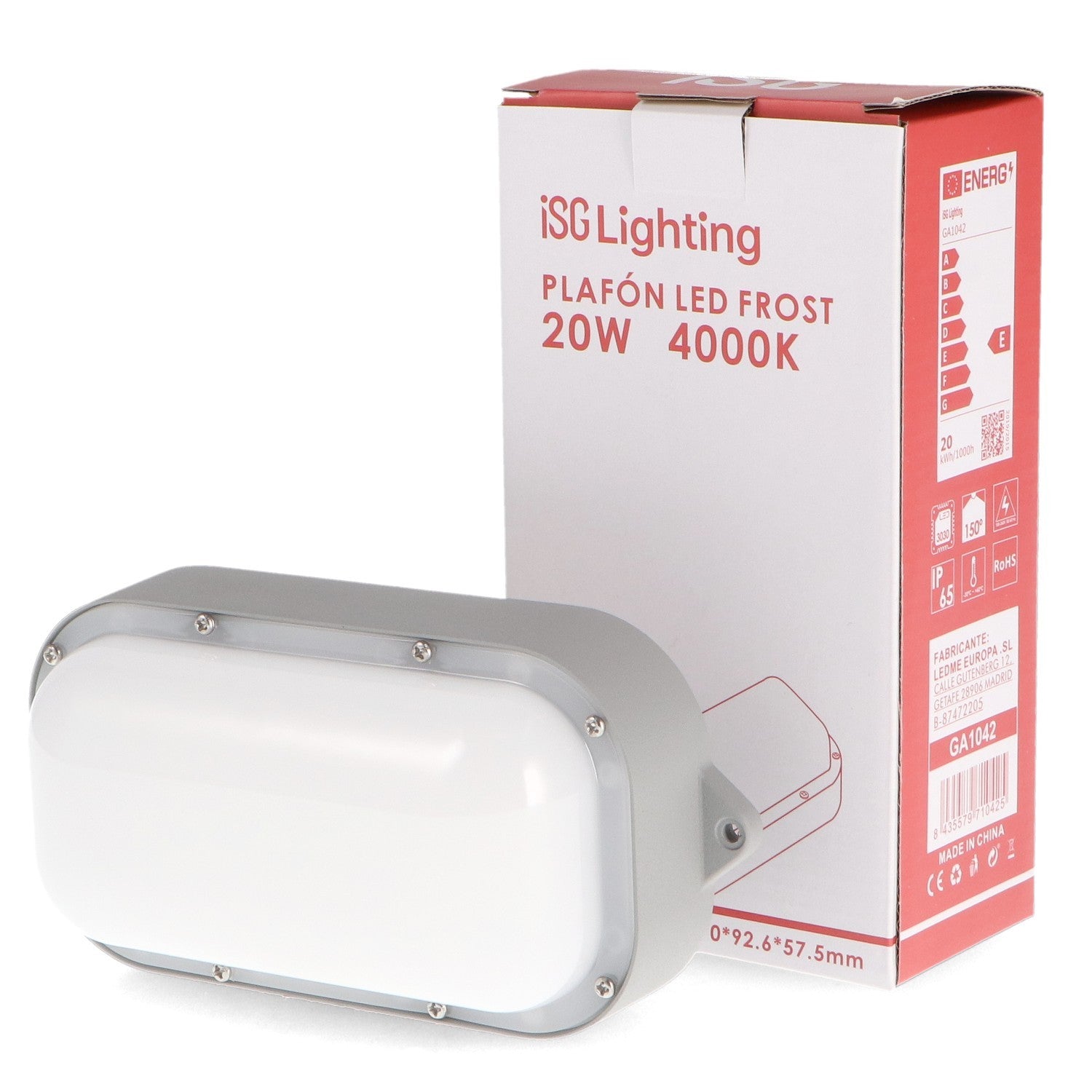 Plafón Led Frost 20W Ip65 - Especial Para Congelación
