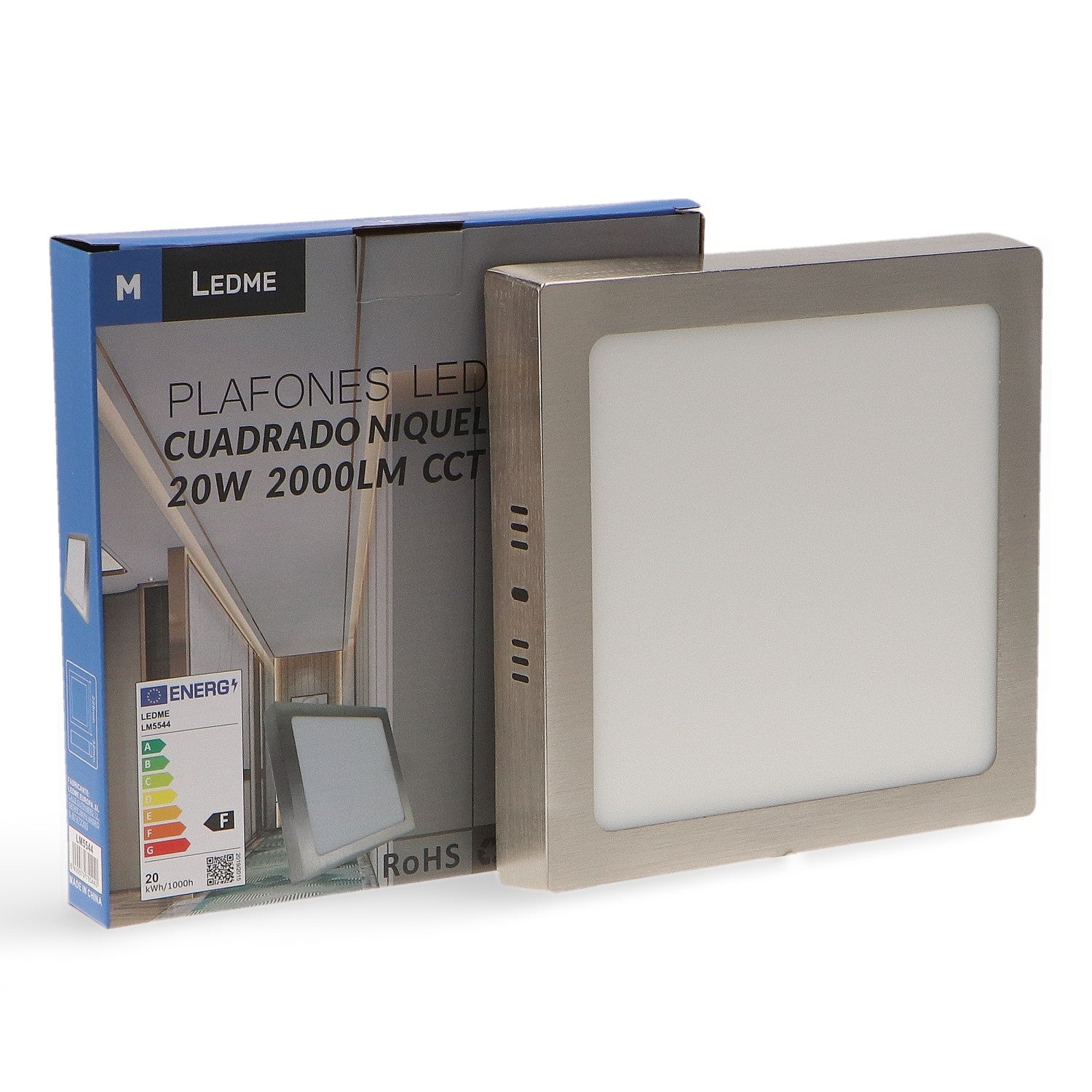 Panel de Superficie Niquel Cuadrado Cct