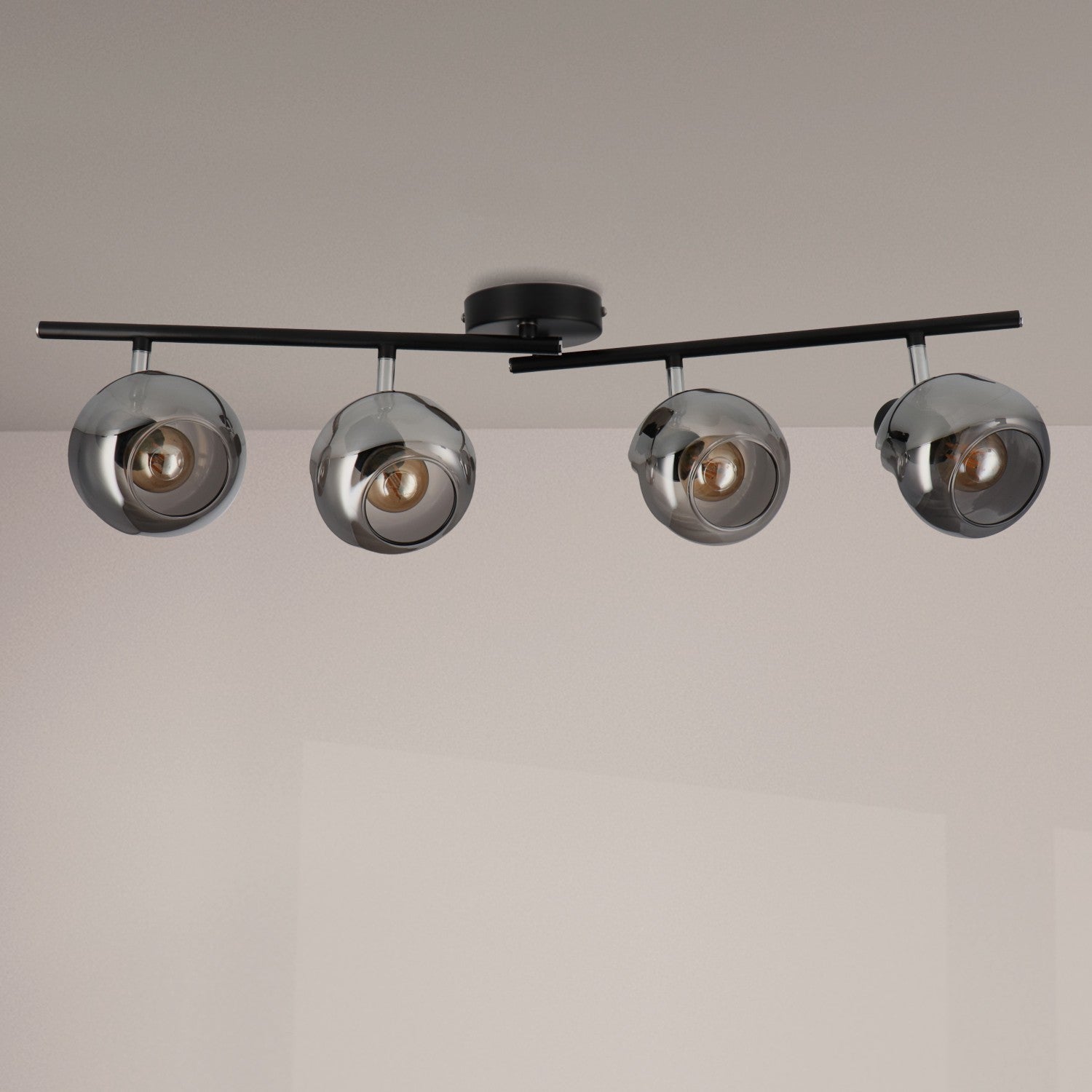 Lámpara de Techo Serie Glass 4 Focos E14