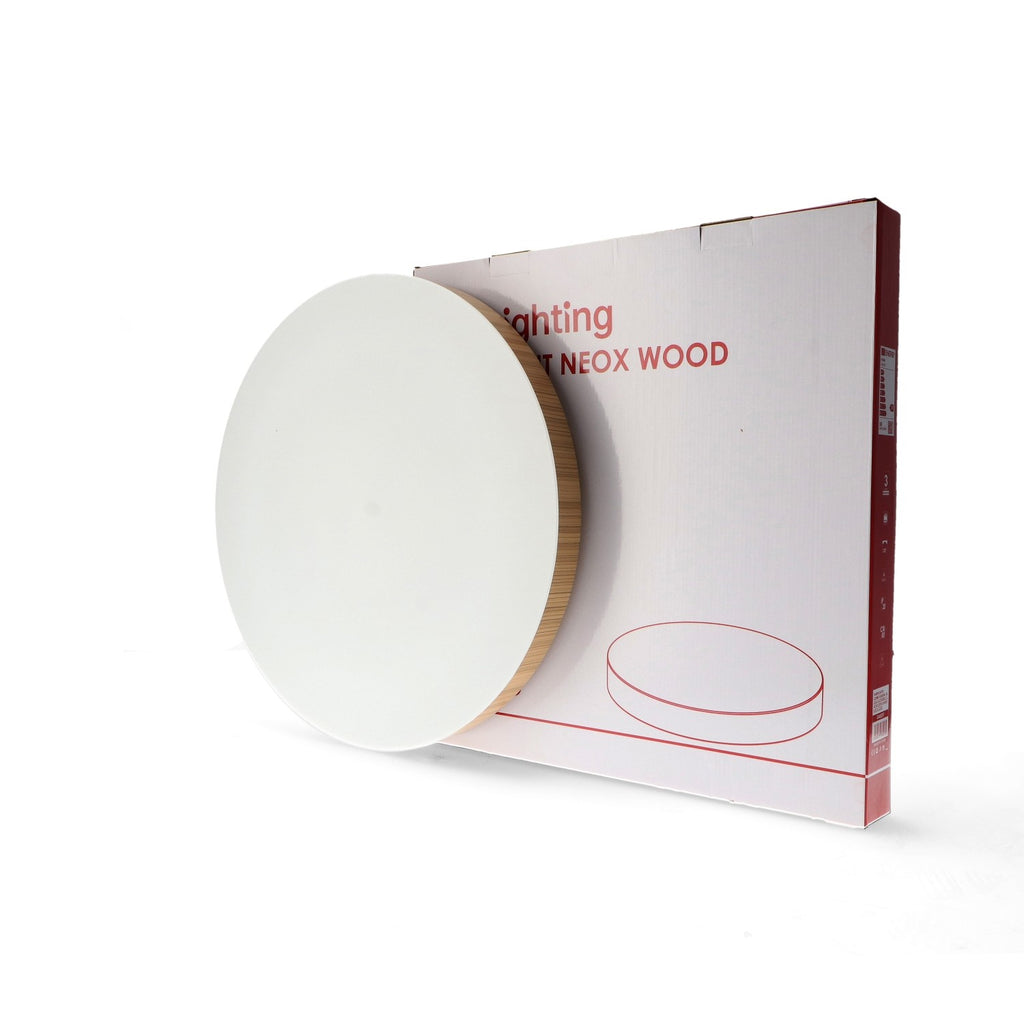 Plafón LED Neox 50W Wood - Alta Potencia Acabado Madera