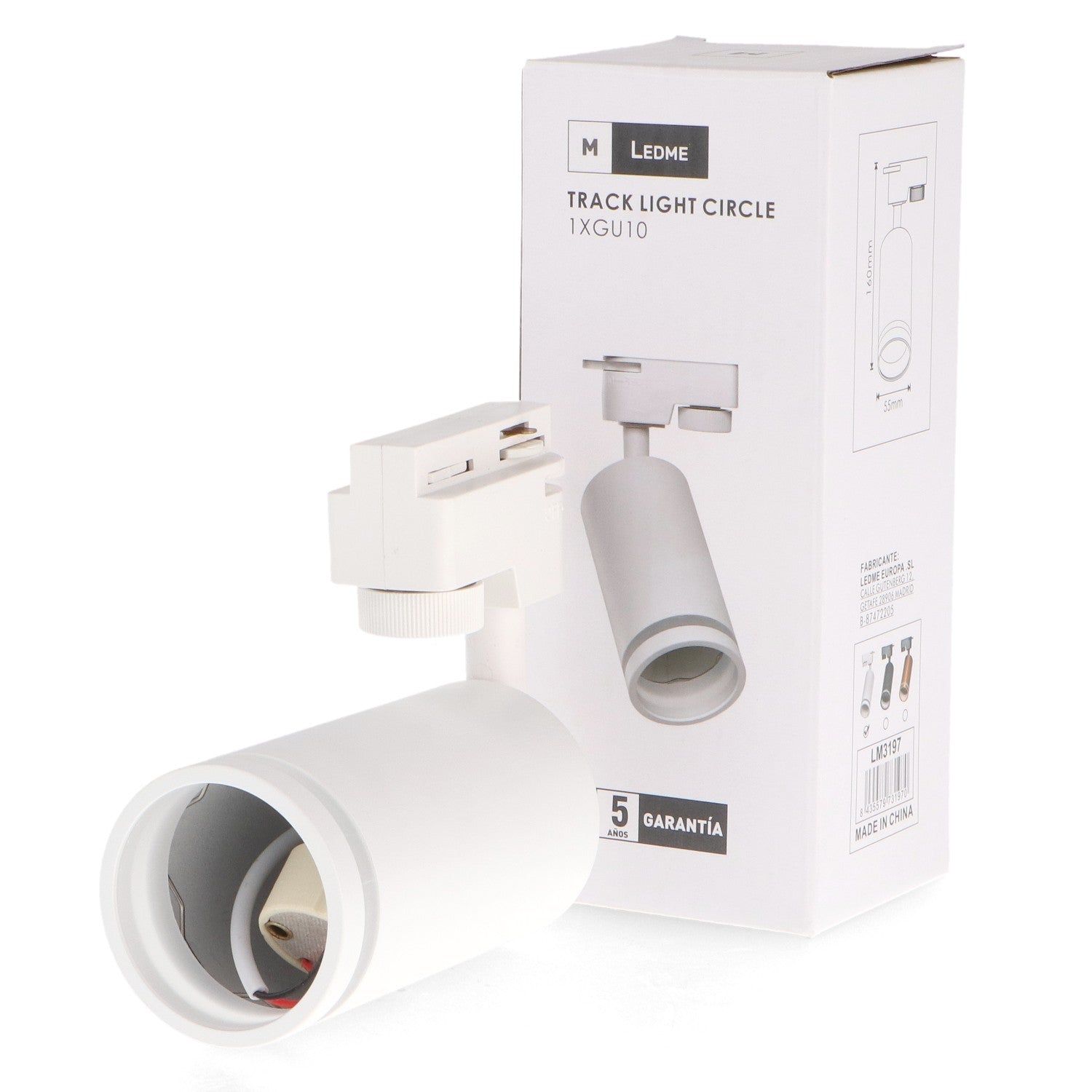 Foco Portalámparas Gu10 Para Carril Circle Monofásico