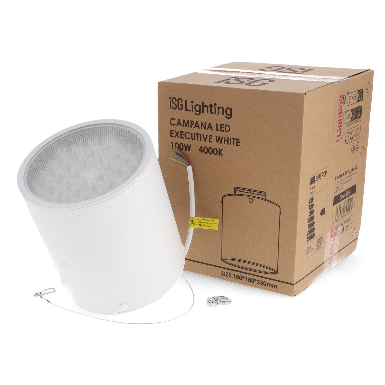 Campana Led Serie Executive White 100W (Ugr 12)