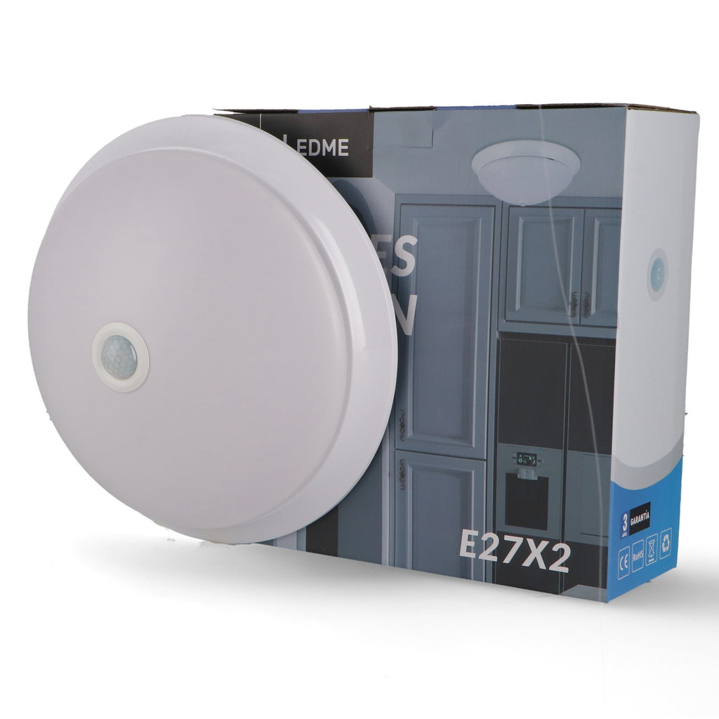 Plafón con Sensor de Movimiento Nantes - 2xE27 360°