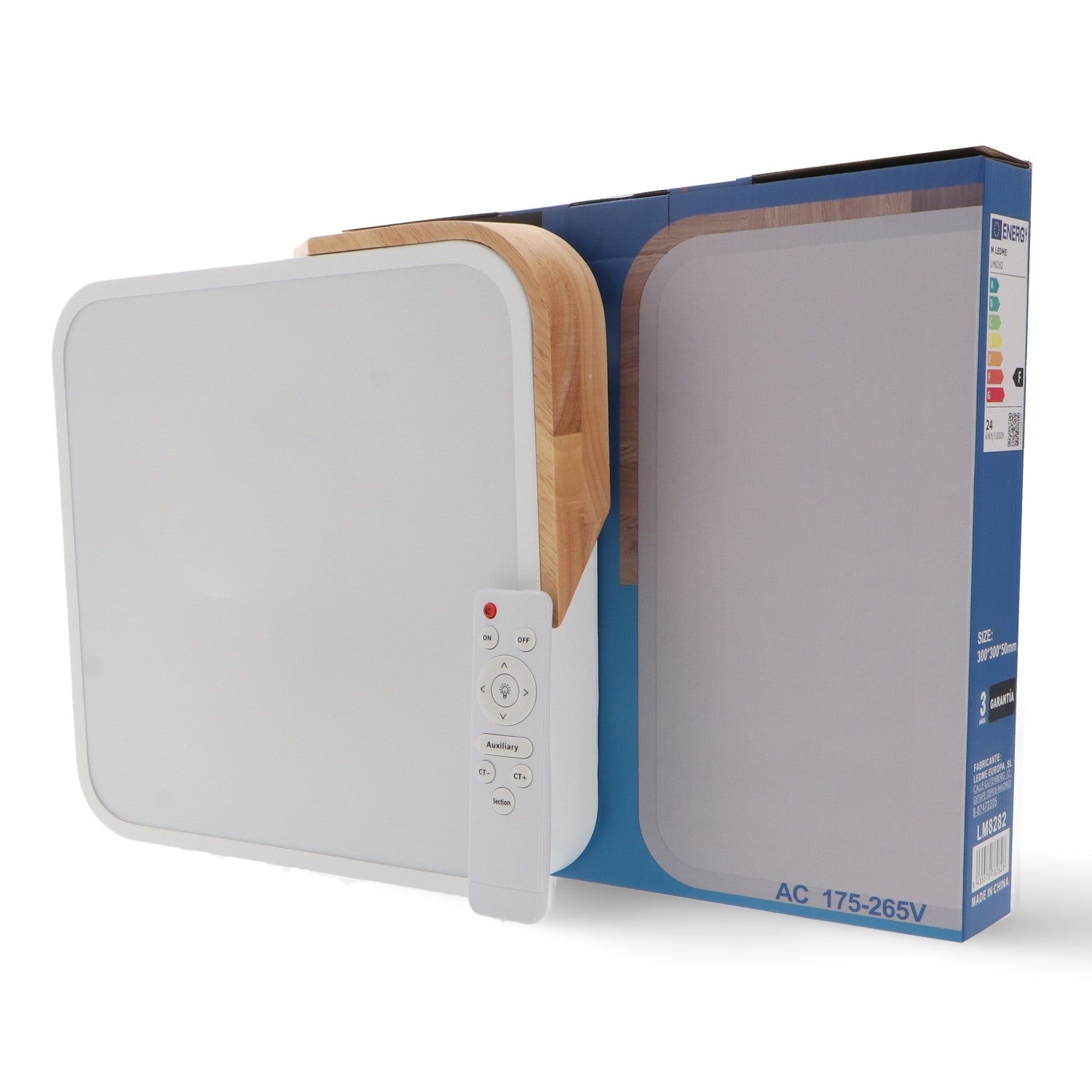 Plafon Led Wood Square 24W