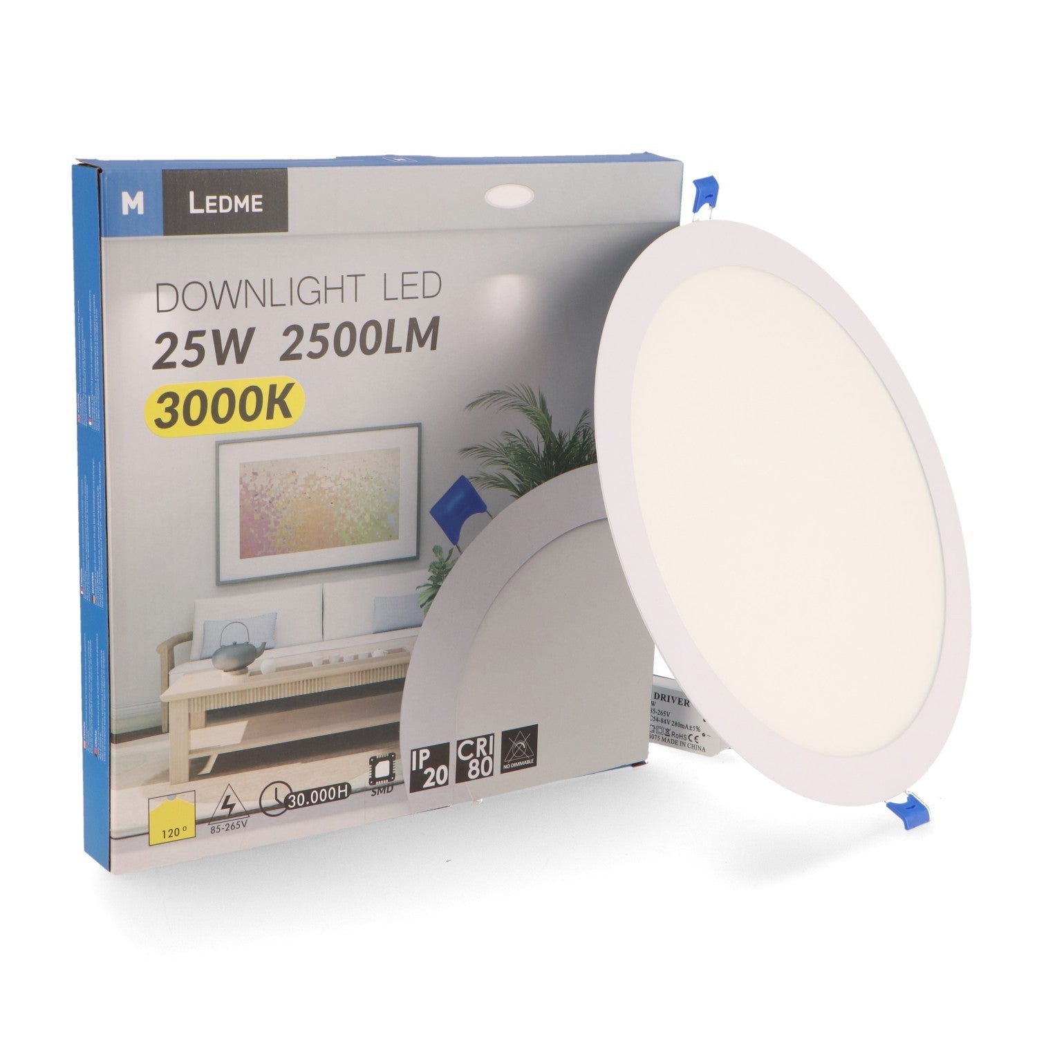 Panel Led Circular Empotrar Serie Slim