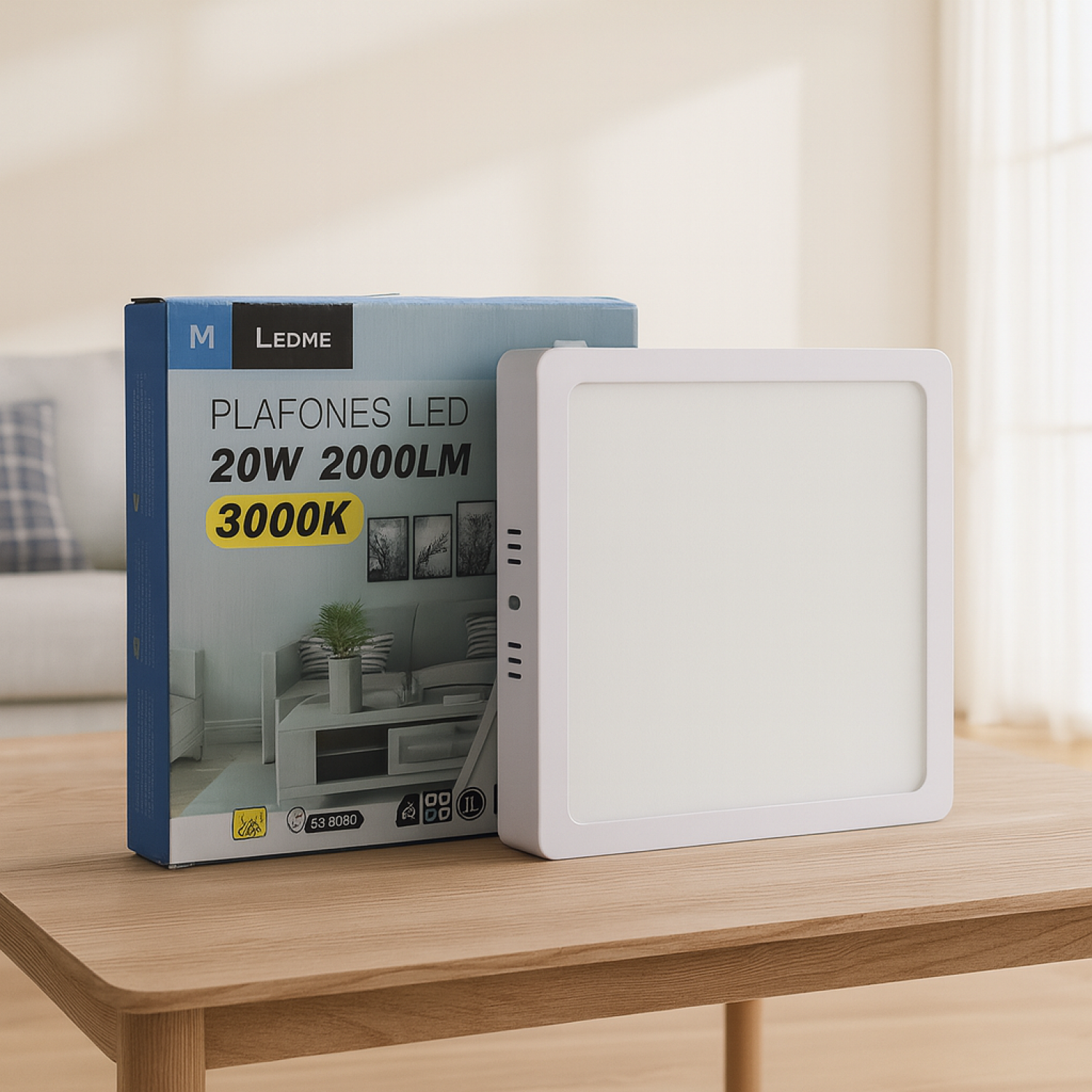 Panel de Superficie Serie Slim Cuadrado