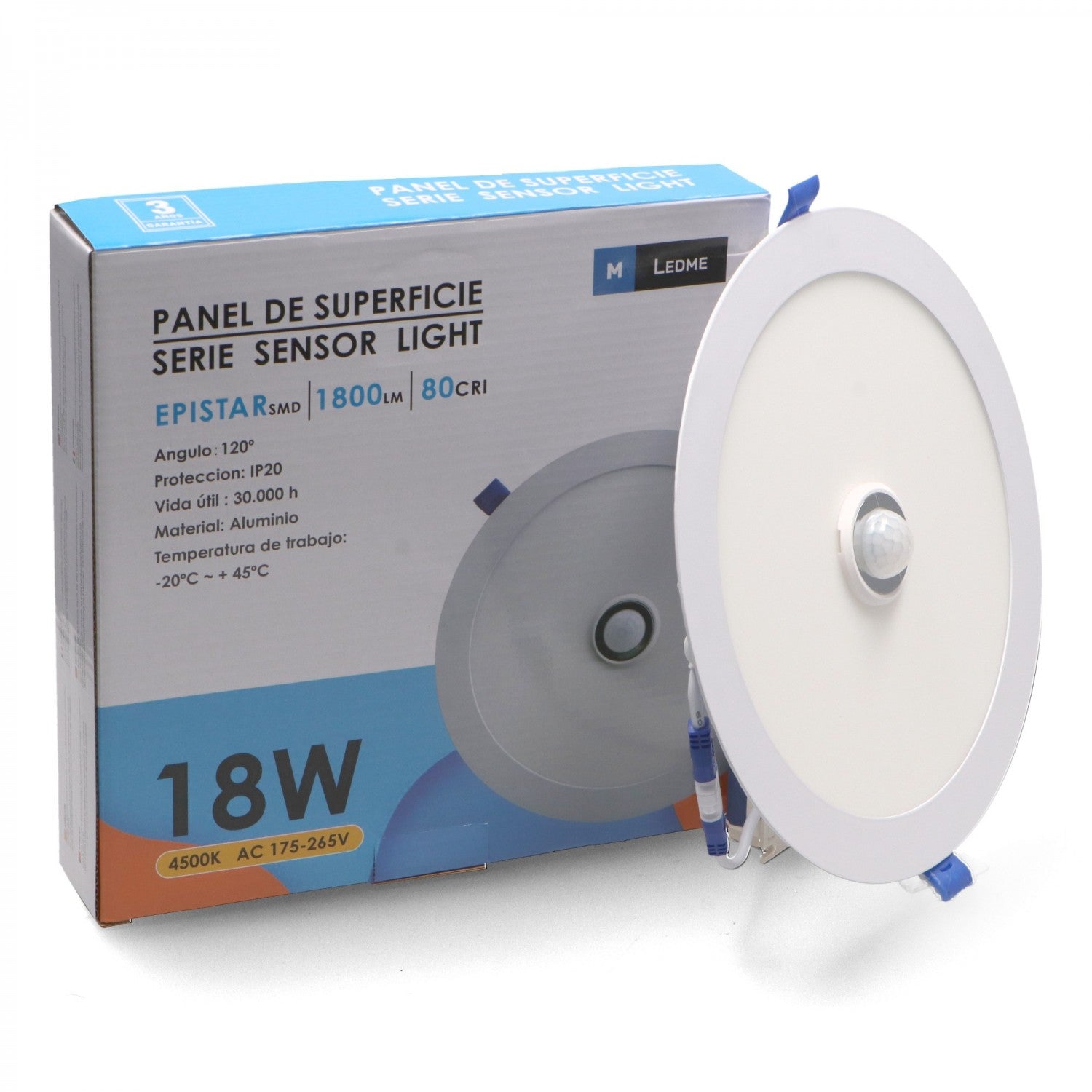 Panel Led Circular Empotrar Serie Sensor Light 18W