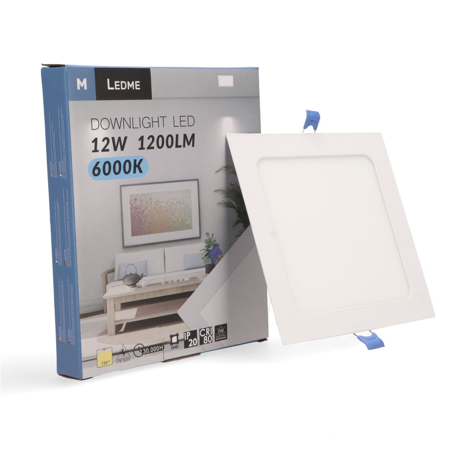 Panel Led Cuadrado  Empotrar Serie Slim