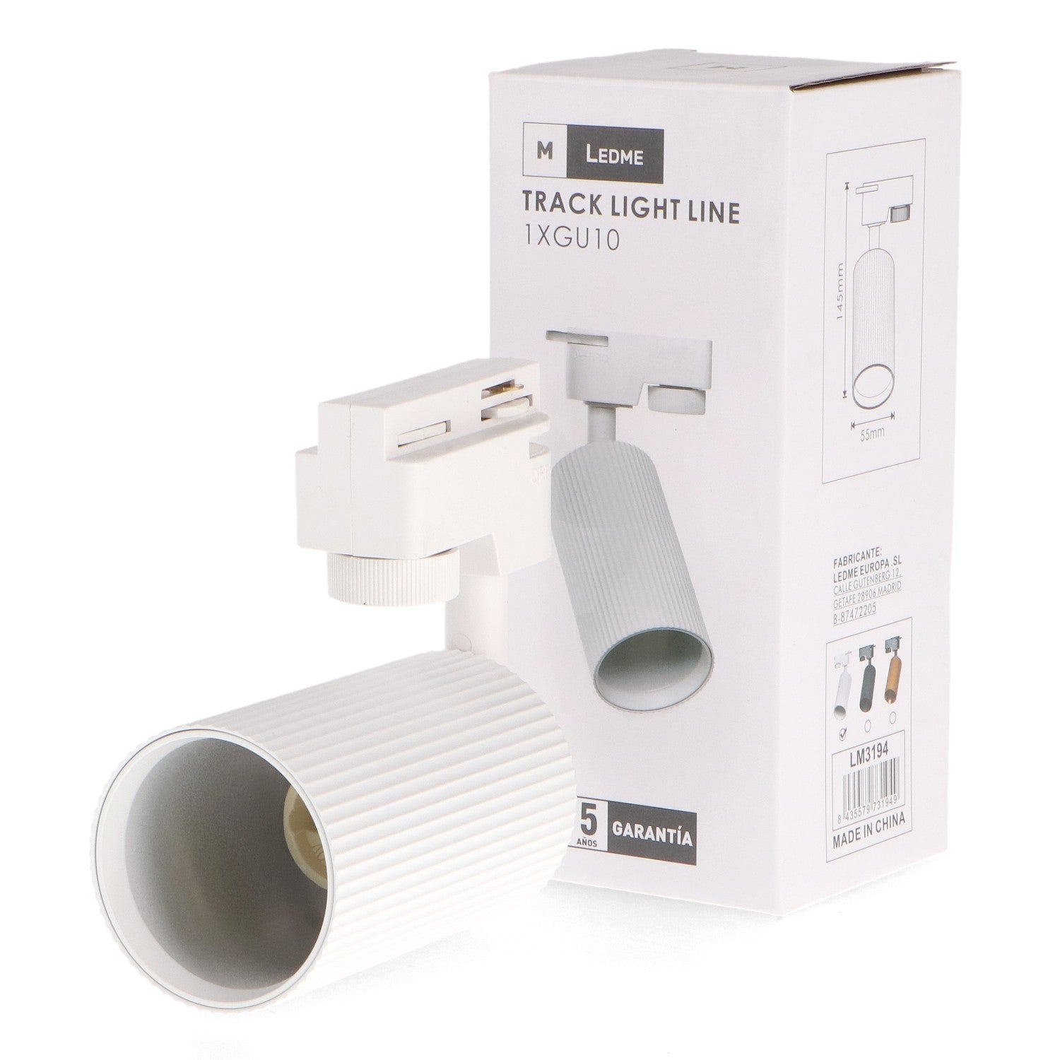 Foco Portalámparas Gu10 Para Carril Light Line Monofásico