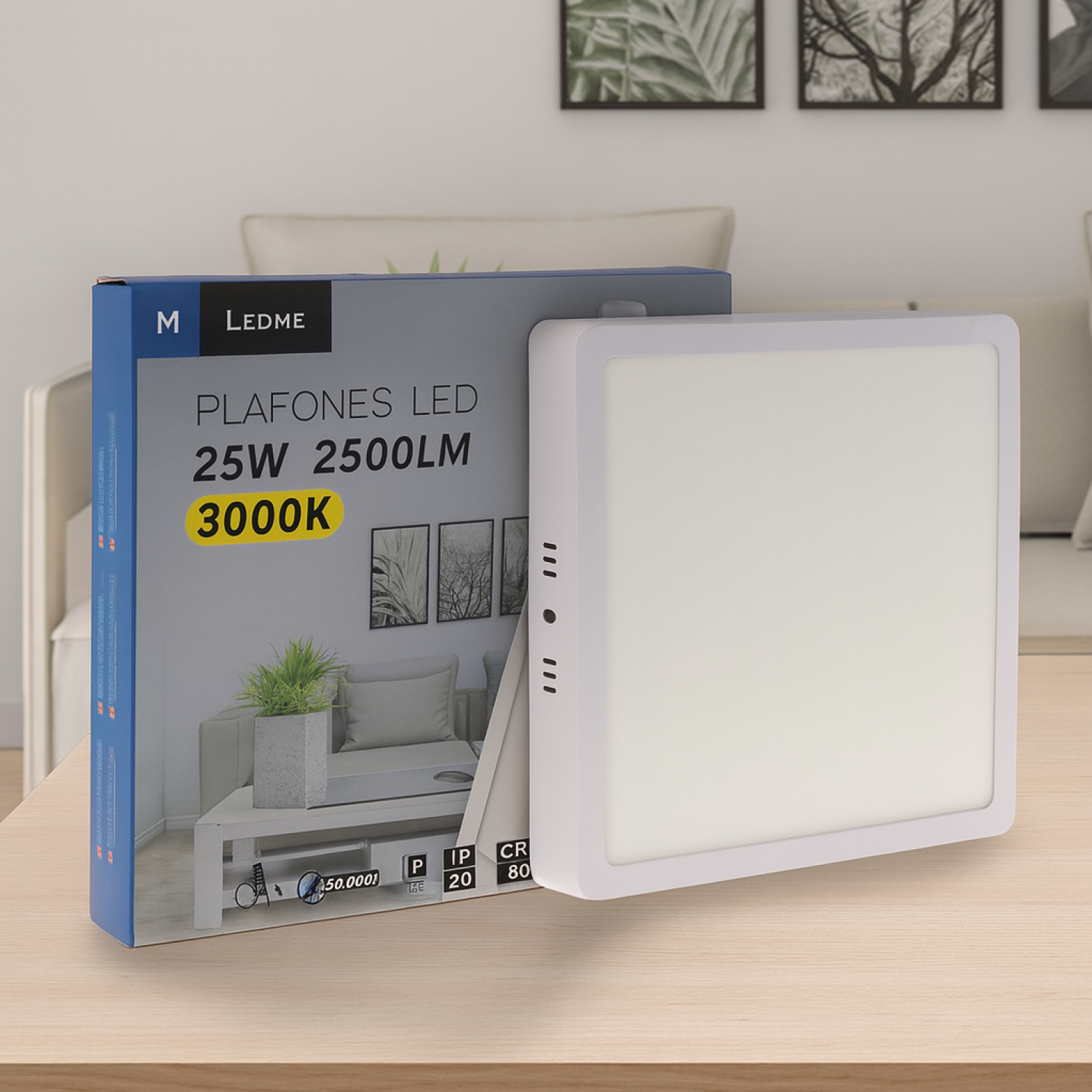 Panel de Superficie Serie Slim Cuadrado