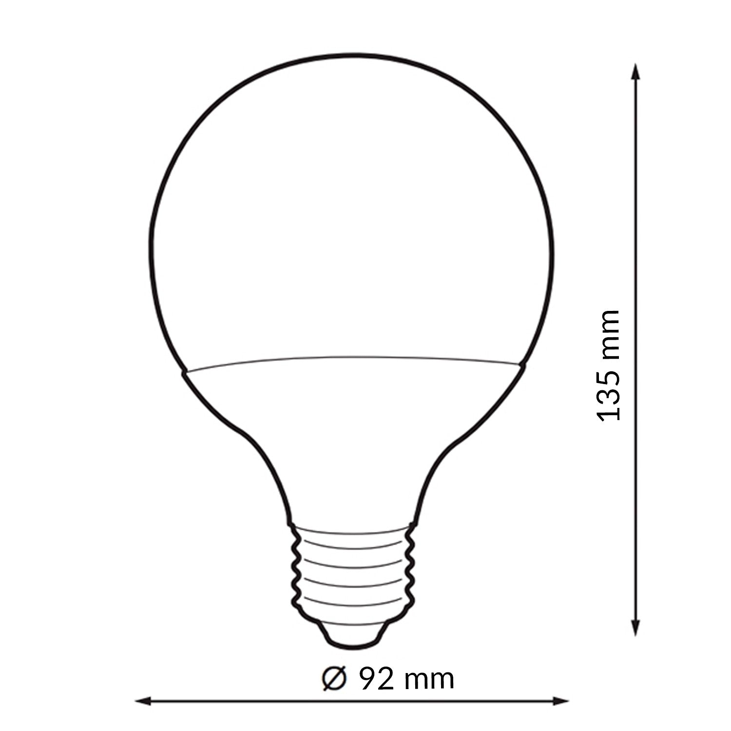 Bombilla Led E27 G95 15W