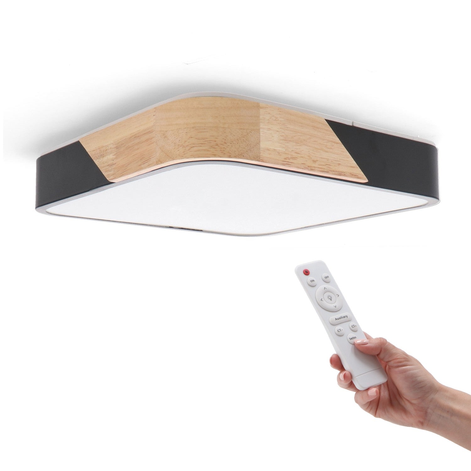 Plafon Led Wood Square 24W