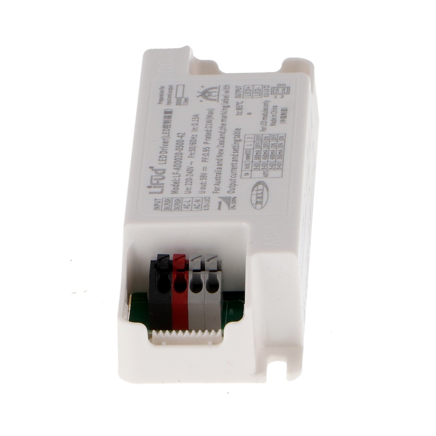 Driver Lifud Dali / Push Salida 20-42V Dc 21W No Flicker Lf-Add020-0500-42