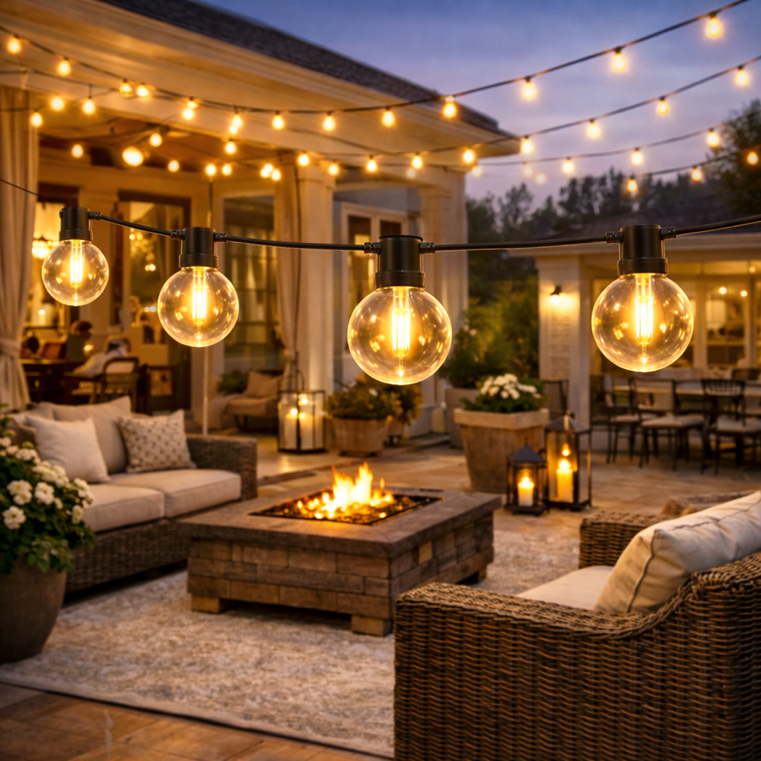 Guirnalda de 25 Bombillas 7,5M Exterior Ip44 Cable Eléctrico