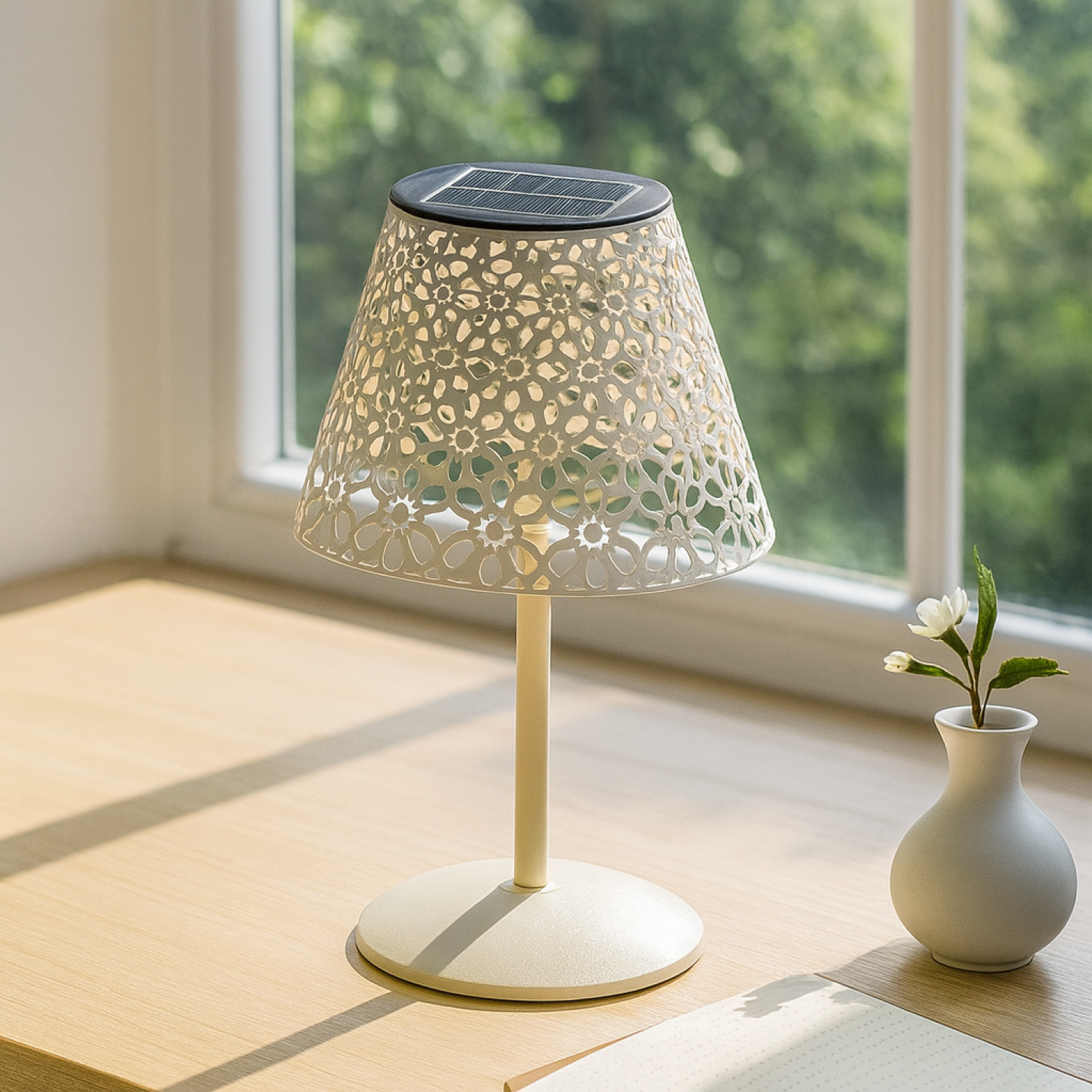 Lampara Led Solar de Sobremesa Hearth