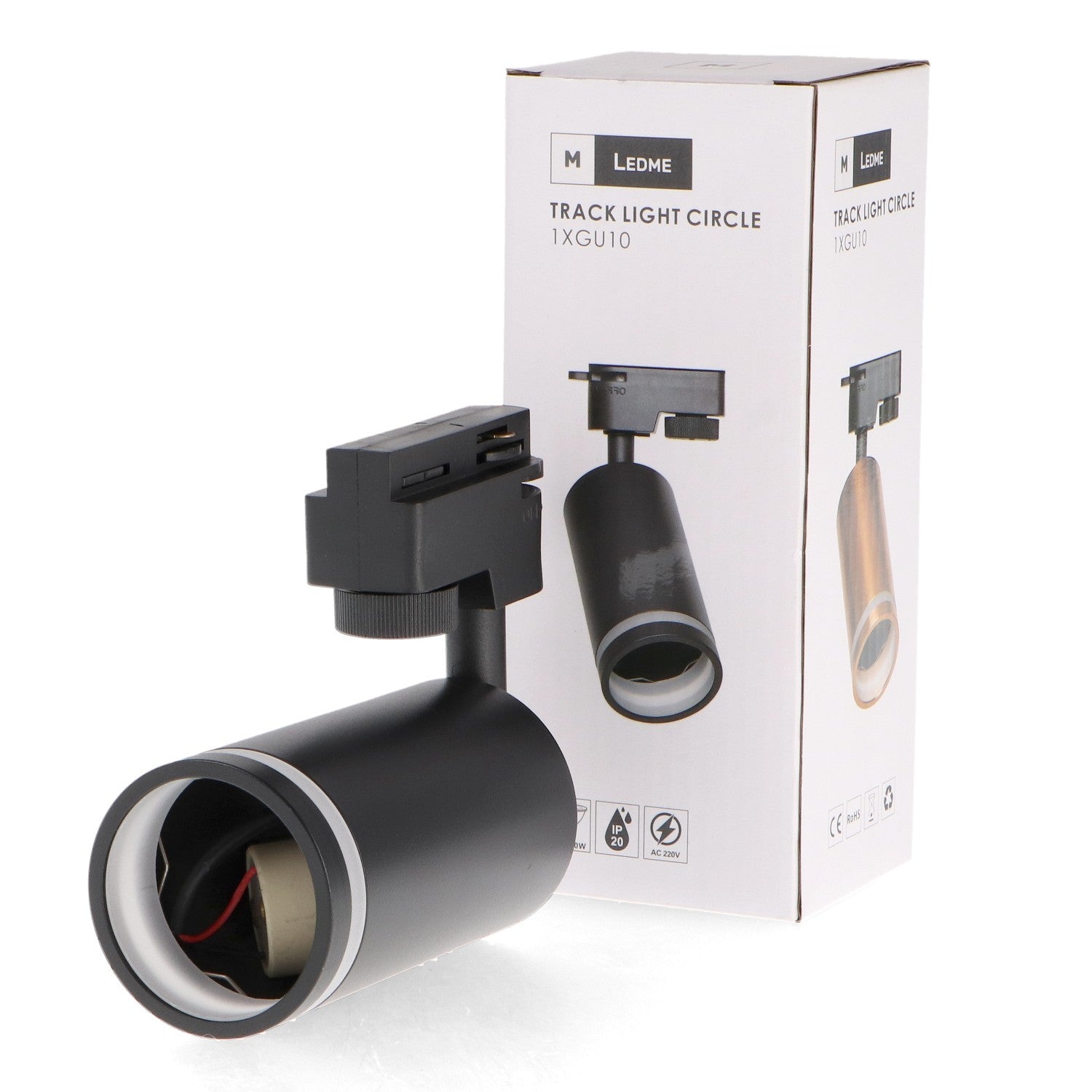 Foco Portalámparas Gu10 Para Carril Circle Monofásico