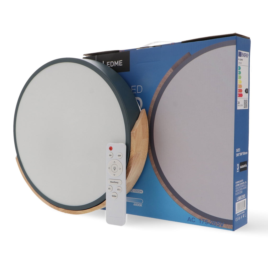 Plafon Led Wood Round 24W