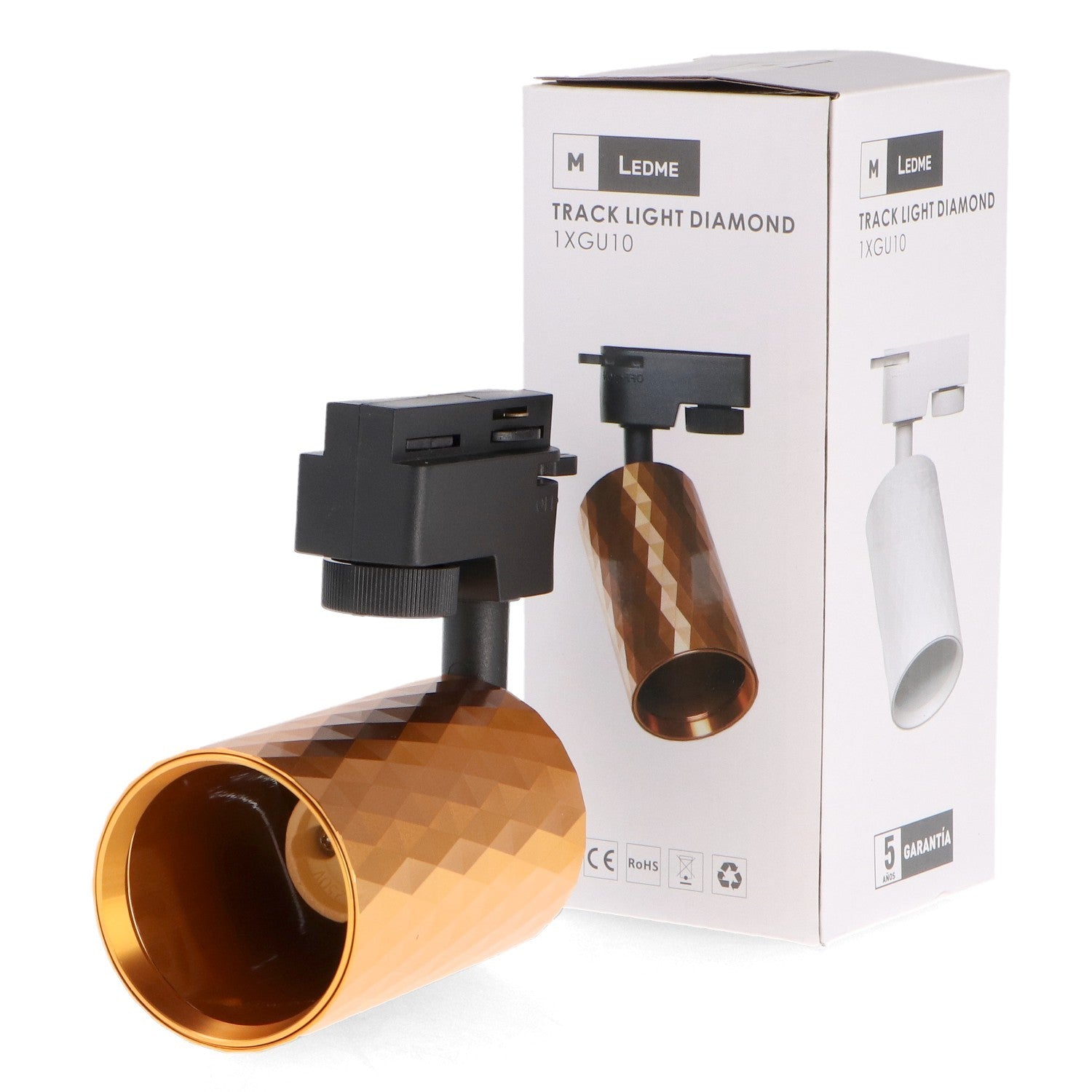 Foco Portalámparas Gu10 Para Carril Diamond Monofásico