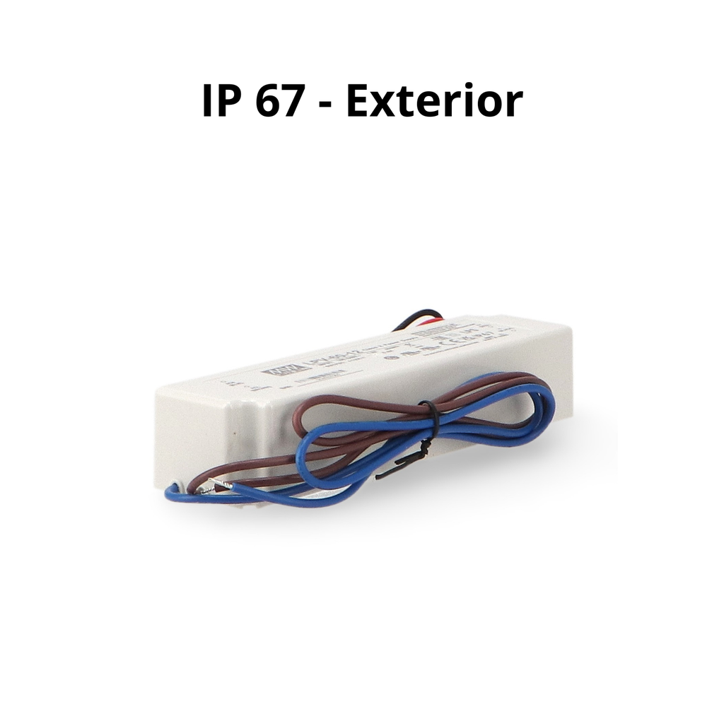 Fuente de Alimentación Exterior Mean Well IP67 para Tiras LED | 12V DC | 60W-150W