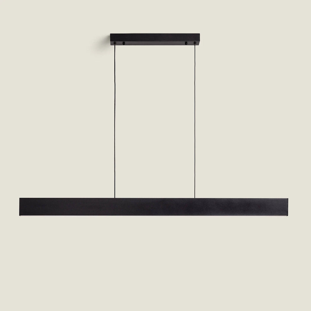 Lámpara Colgante Lineal LED 120cm 30W CCT | Aluminio Negro | Wanda