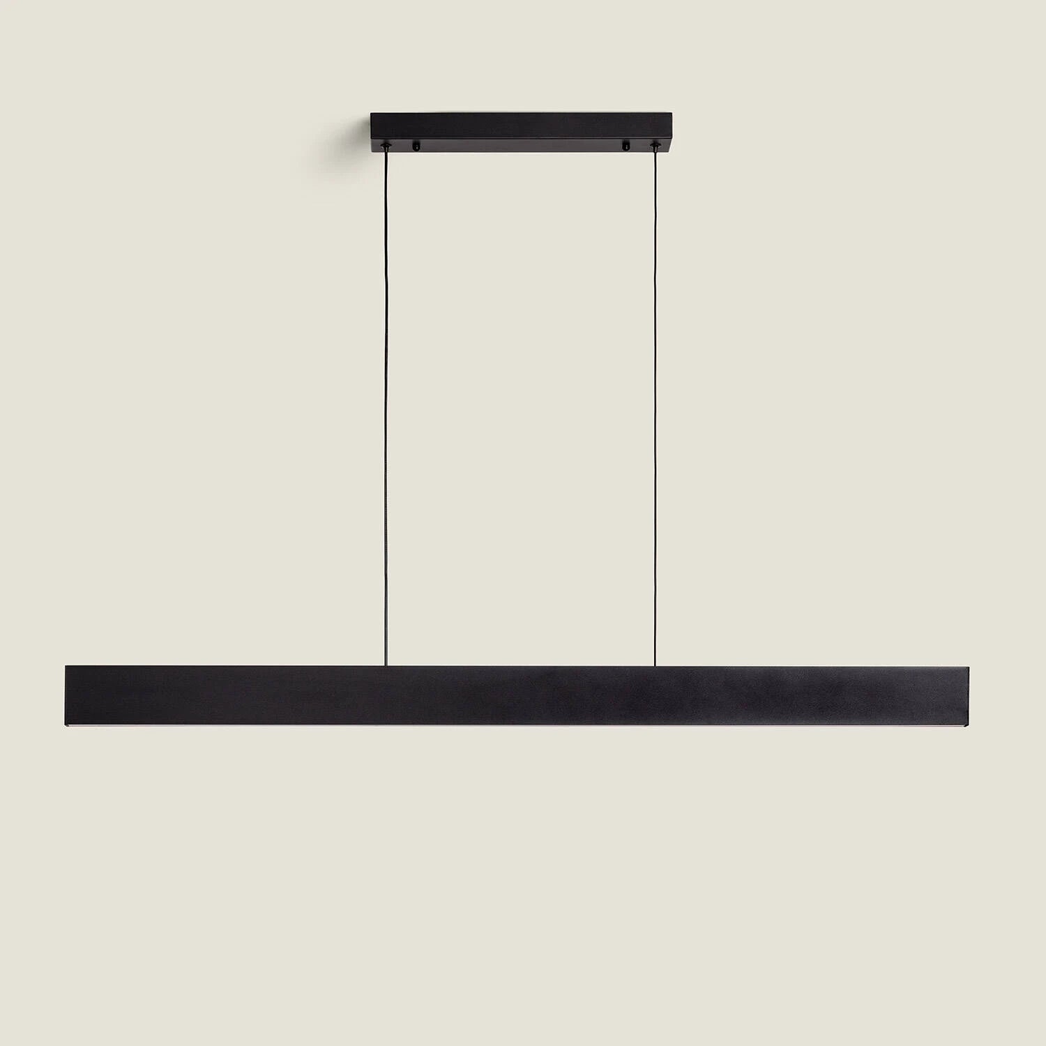 Lámpara Colgante Lineal LED 120cm 30W CCT | Aluminio Negro | Wanda