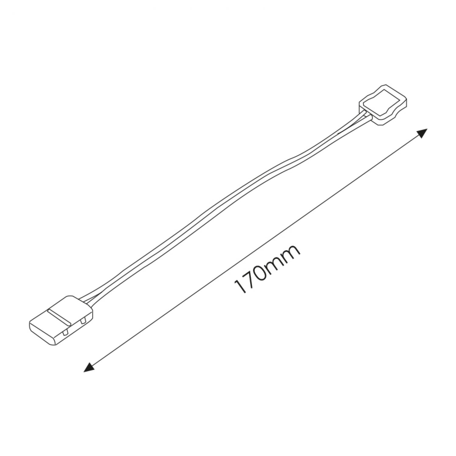 Doble Conector Rápido para Tira LED Monocolor SMD5050 | 170mm | M LEDME