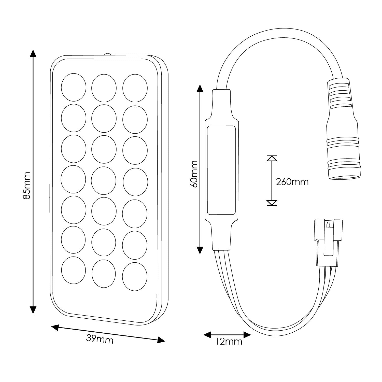 Controlador Mini Colorful para Tira LED Digital | 960 Canales | 5-12-24V | M LEDME