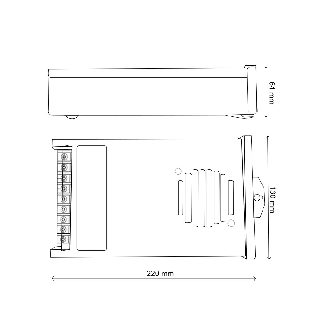 Fuente de Alimentación para Tiras LED | 1000W | 24V DC | IP45 | Aluminio | Universal