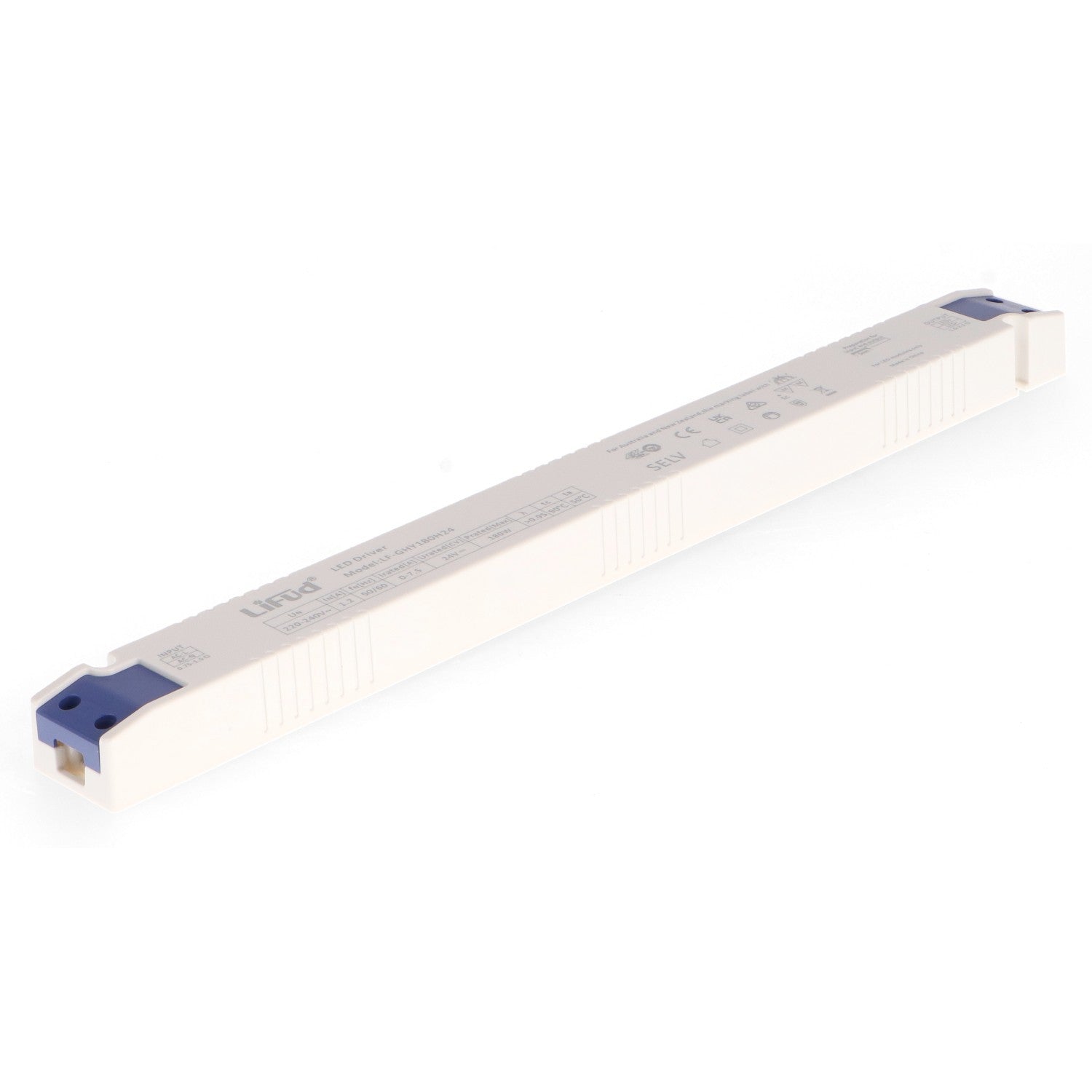 Fuente de Alimentación Lifud Slim para Tiras LED | 24V DC | 180W-240W | Flicker Free | Clase II | 5 años